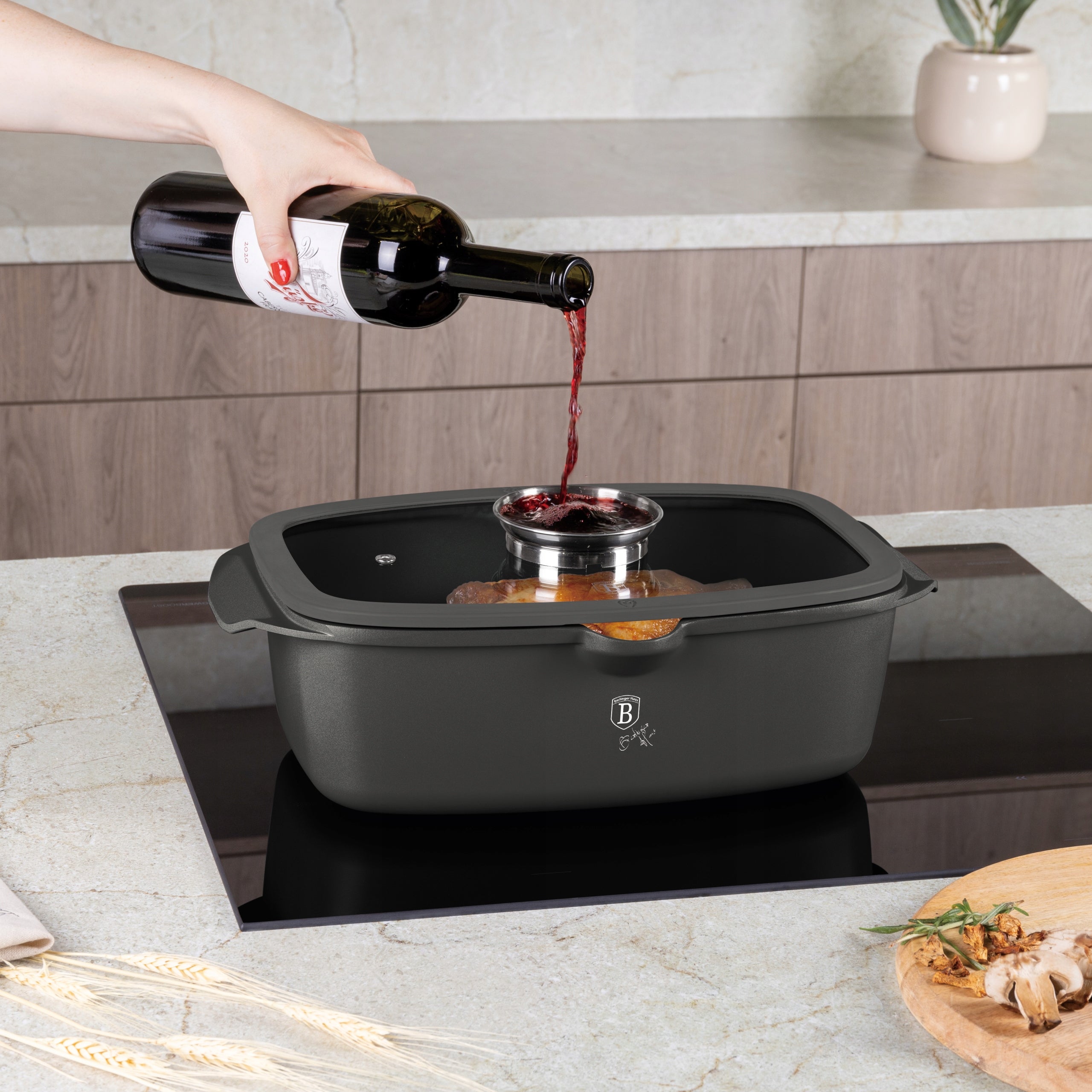 TITANIUM PAN WITH AROMATIZER BERLINGER HAUS BH-8771 ANTRACITE Manufacturer code BH-8771