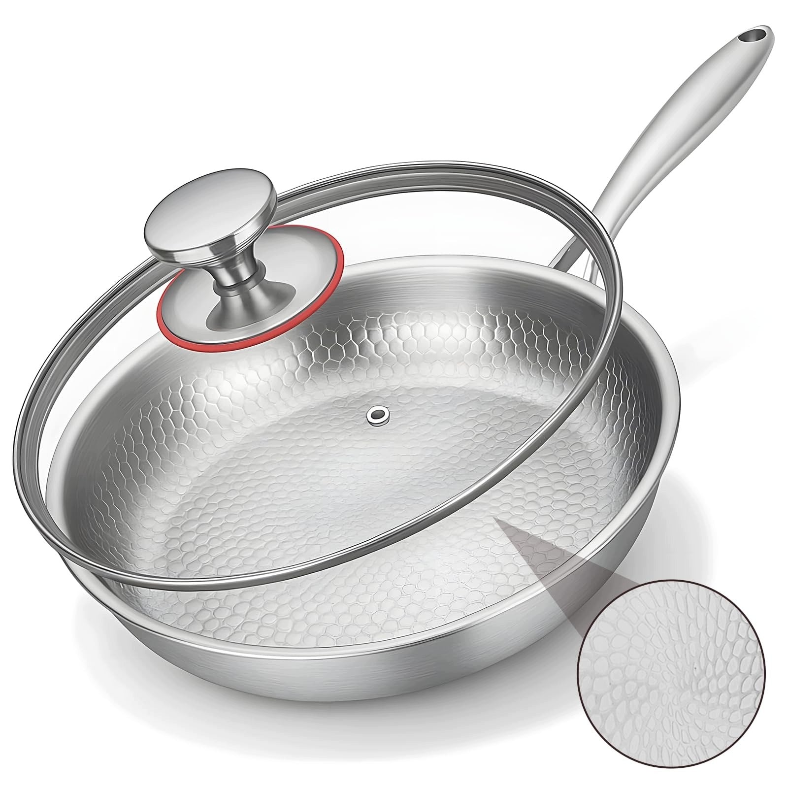 TITANIUM PAN WITH LID TITANIUM PAN WITH FORGED PATTERNS RESISTANT TO