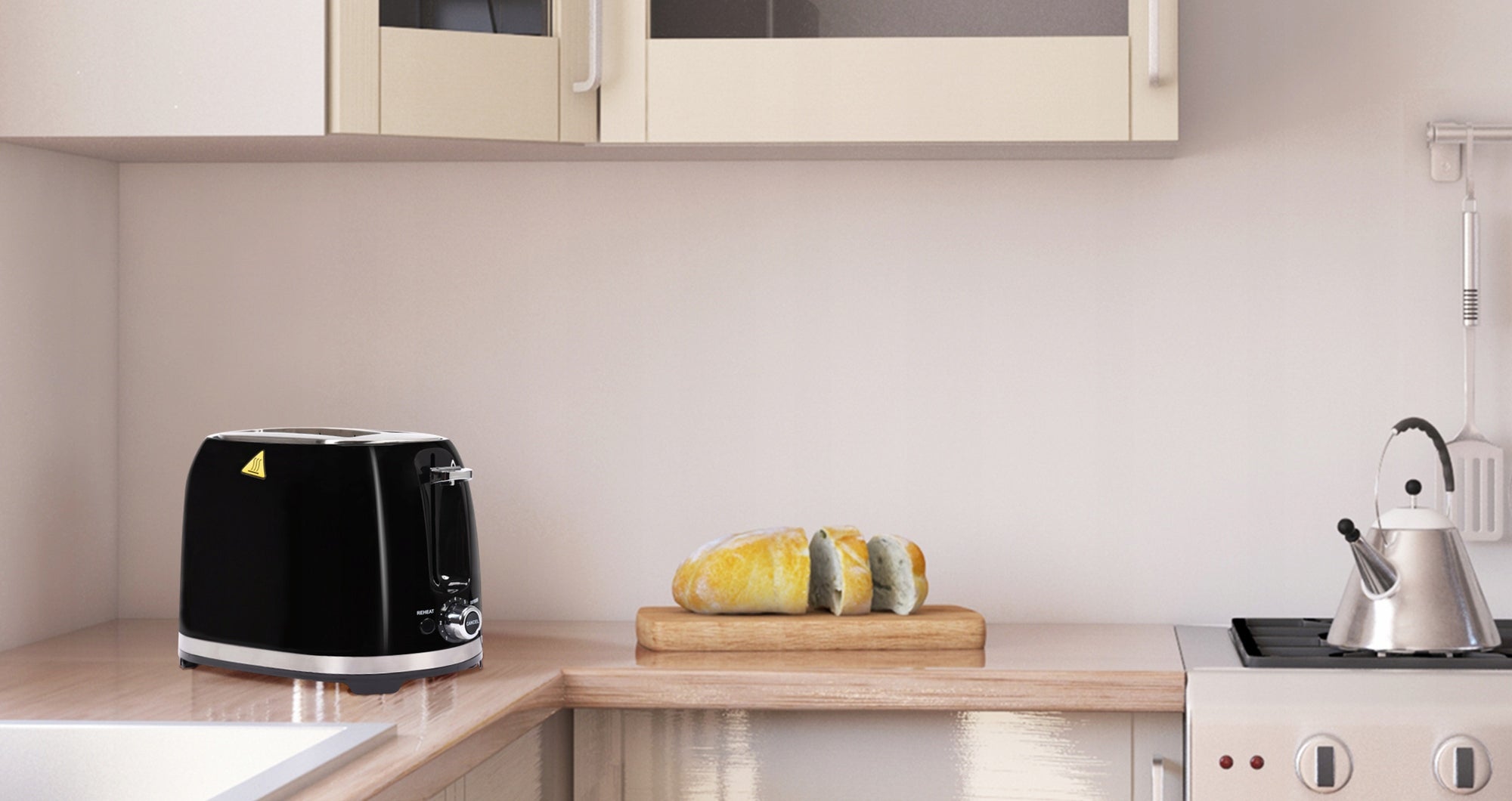 TOASTER 850W LUND SANDWICH TOASTER 2 SLICES 7 DEGREES TOASTING DEFROSTING Power rating 850 W