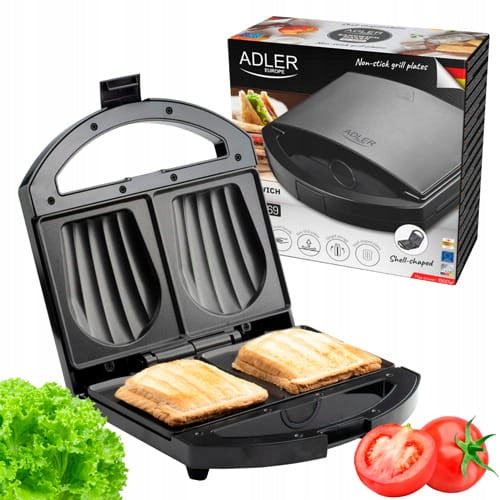 TOASTER AD 3069 1000W ADLER TOASTER FOR SANDWICHES TOAST LIKE SHELLS Power rating 1000 W