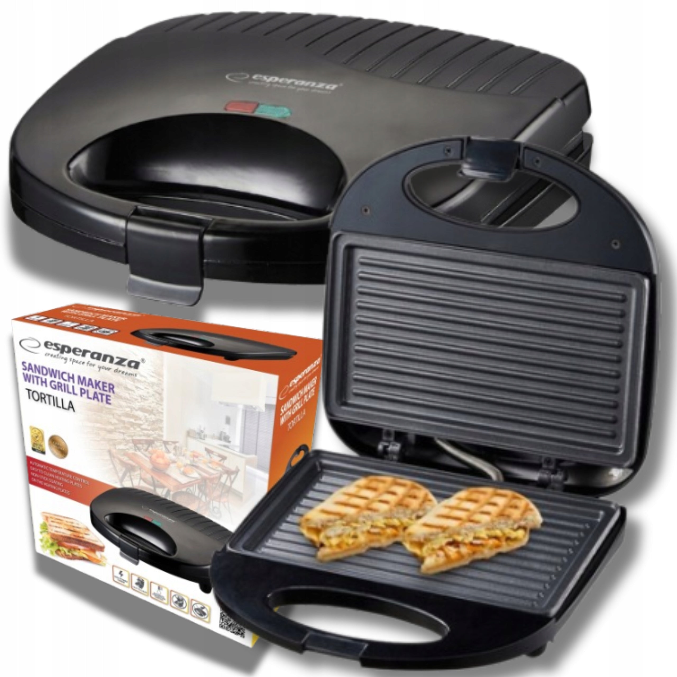 TOASTER ELECTRIC GRILL PANINI CASSEROLES BBQ 1000W