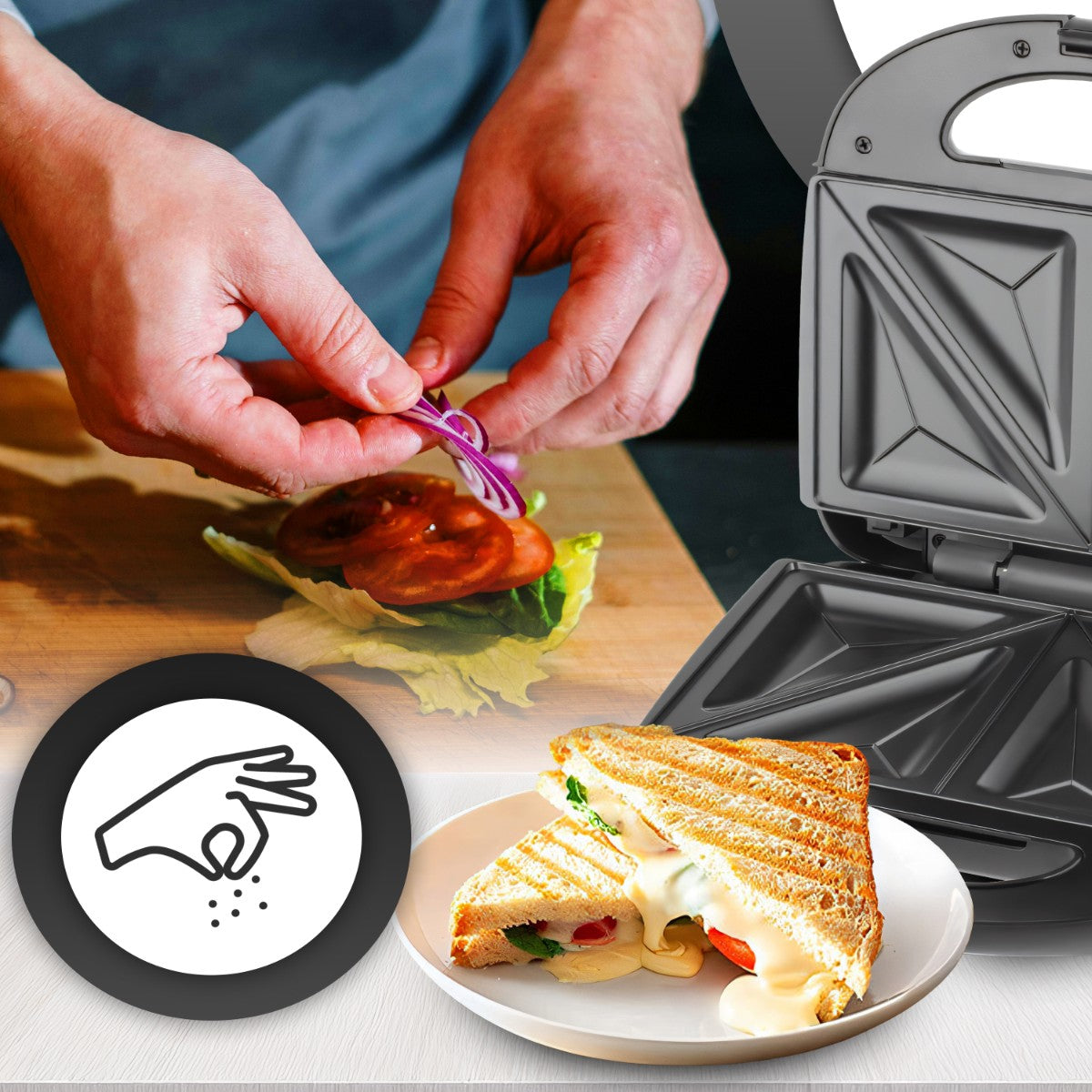 TOASTER FOR SANDWICHES CERAMIC FOR CRISPY TOAST SANDWICH 750 IN Manufacturer code ER1223