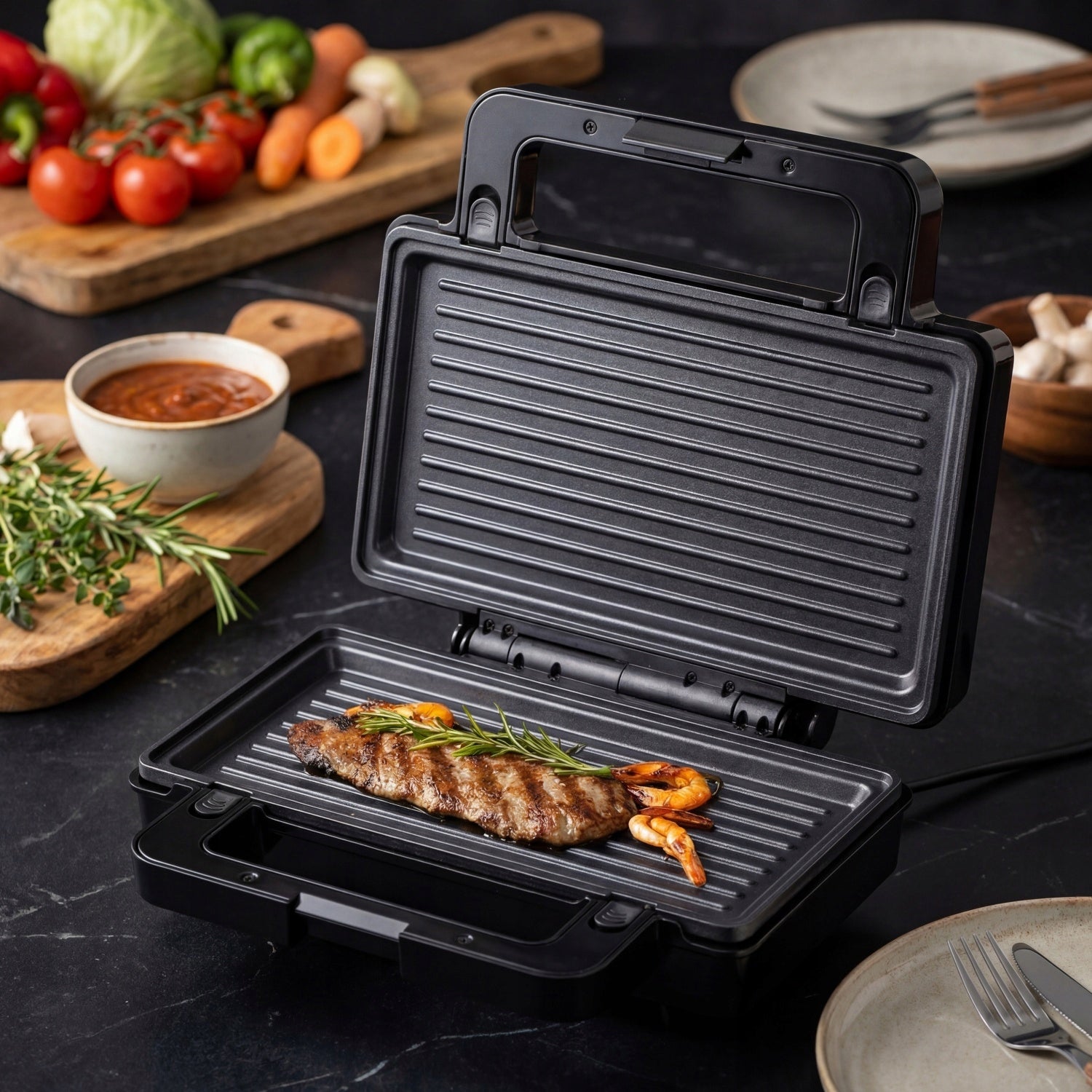 TOASTER GRILL FOR TORTILLA SANDWICHES ELECTRIC TOASTER PANINI 1400W NONSTICK Manufacturer code CR 3074 sandwich