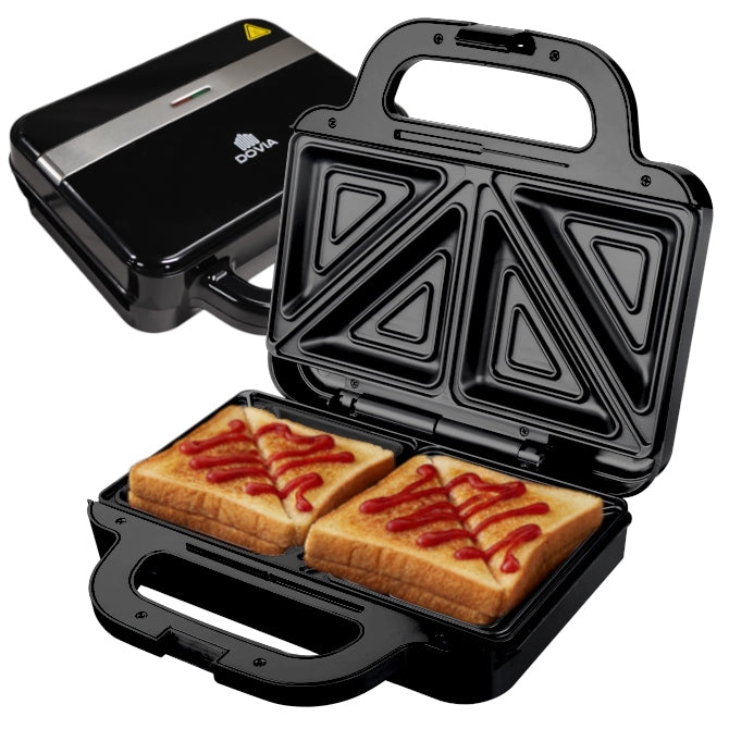 TOASTER OVEN FOR SANDWICH TOAST SANDWICHES 1000W PLATES XXL 28x15 cm TRIANGLE Packaging status original
