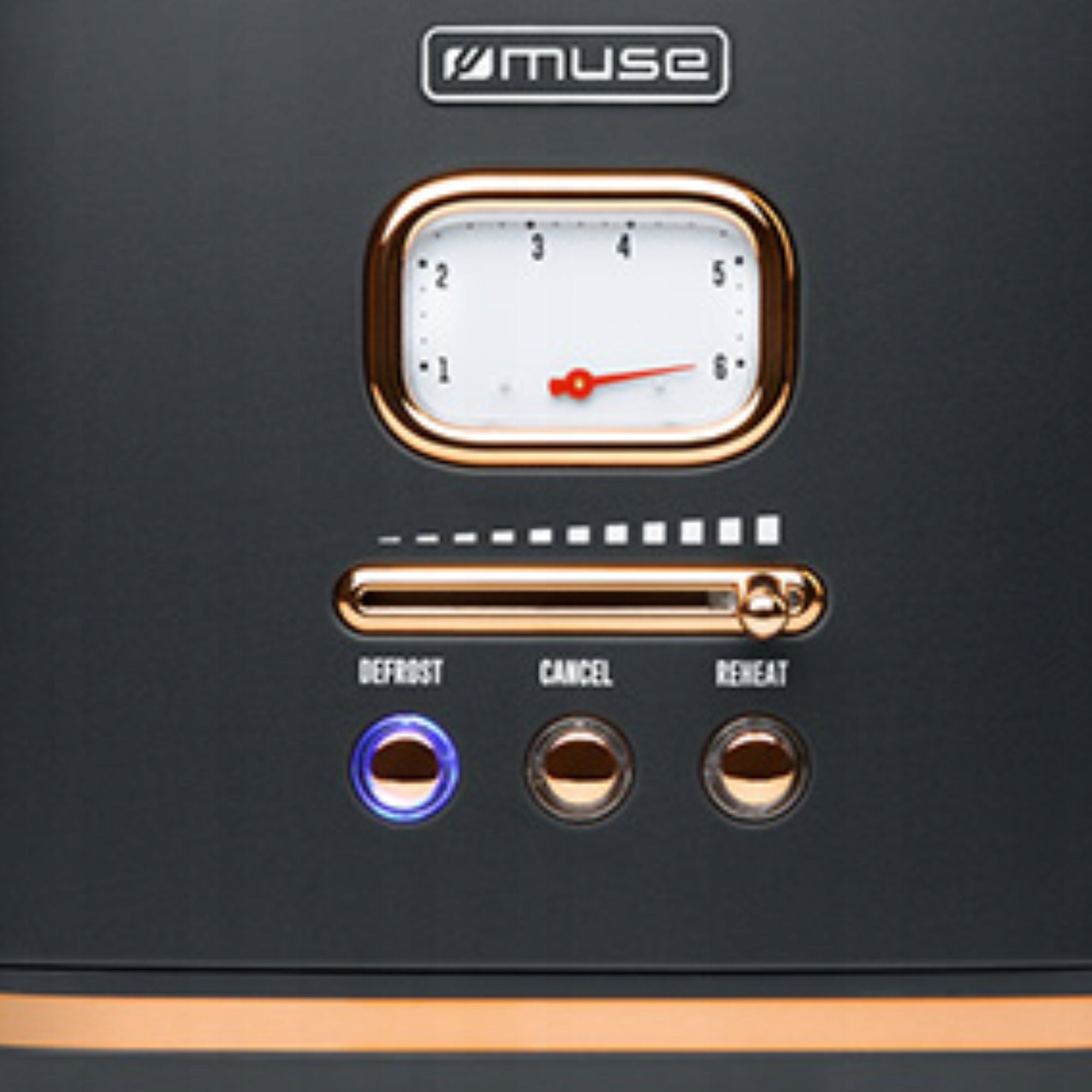 TOASTER RETRO 1000W 2TOAST BLACK MATT/GOLD MUSE MS-130BC Power rating 1000 W