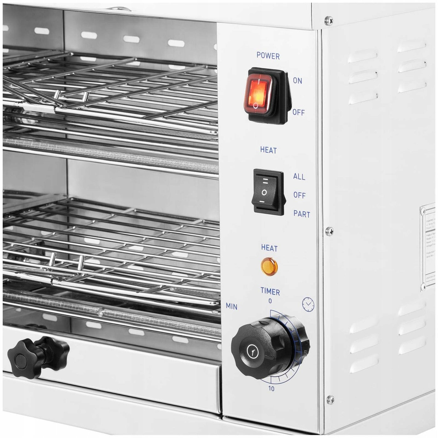 TOASTER SALAMANDER 2 GRATES FOR CASSEROLES 35x24cm Brand Royal Catering