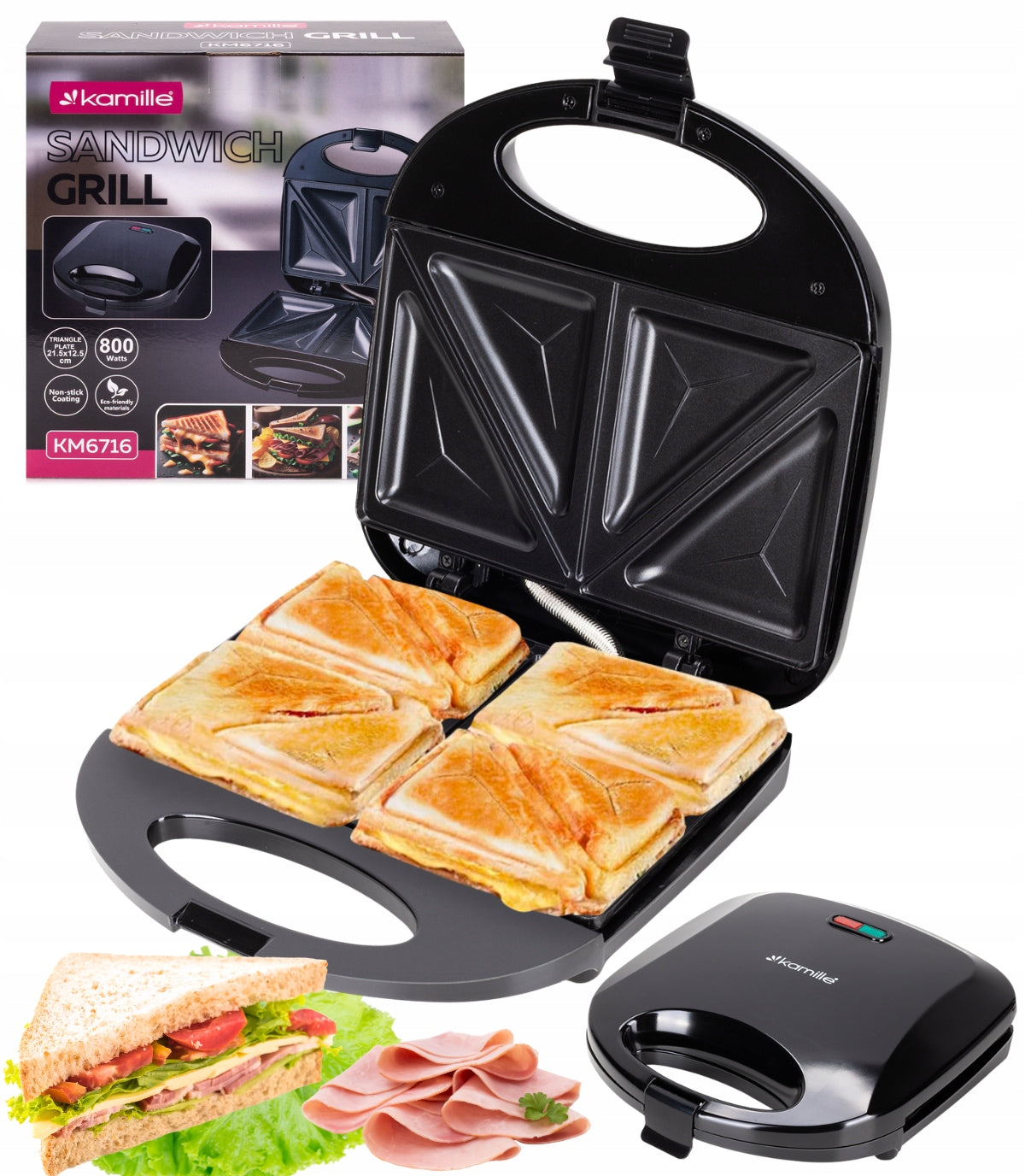 TOASTER SANDWICH TOASTER ELECTRIC GRILL KAMILLE