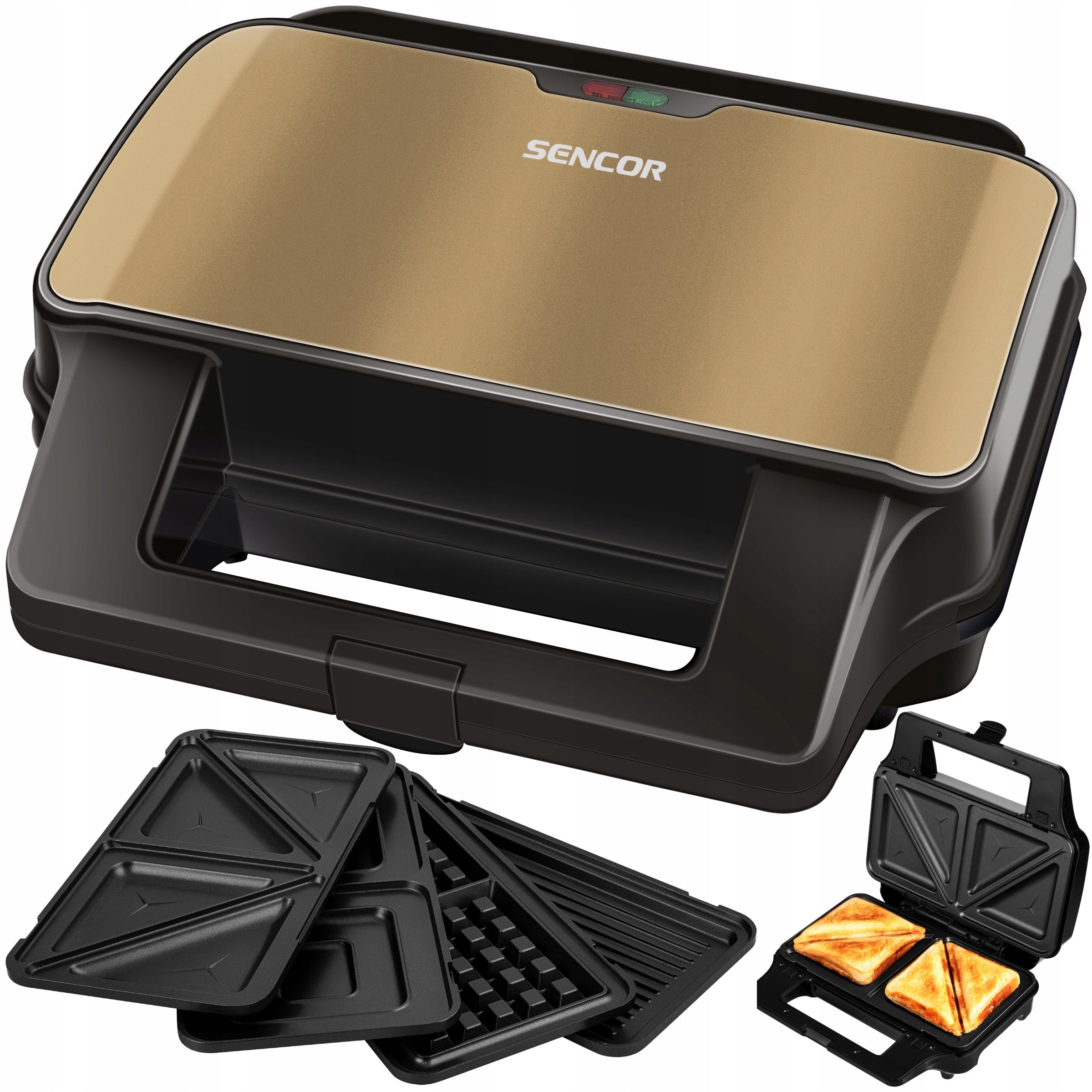TOASTER SANDWICH TOASTER SENCOR SSM 9977CH 4in1 COOL TOUCH 900W GOLD