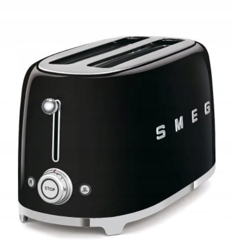 TOASTER SMEG TSF02BLEU RETRO 50s BLACK FOR 4 SLICES