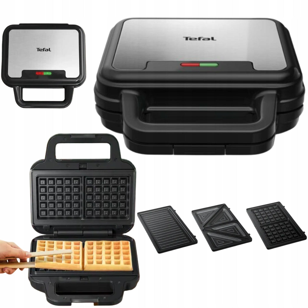TOASTER TEFAL ULTRACOMPACT SW383D10 3IN1 PANINI WAFFLE SANDWICHES 700W