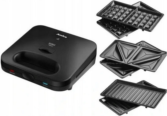 TOASTER WAFFLE IRON GRILL PANINI 3IN1 AMICA SMK4011 Packaging status original