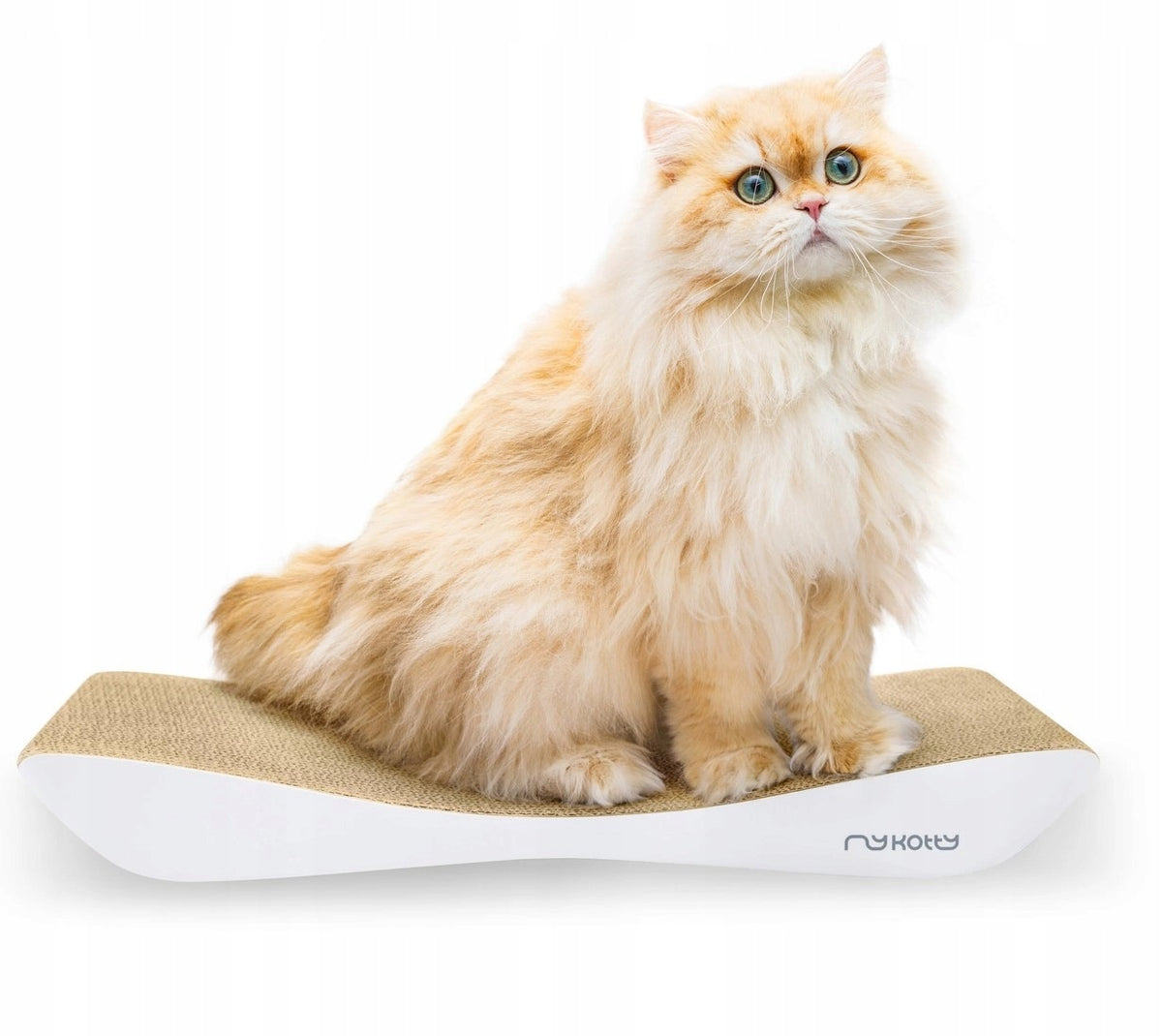 TOBI cat scratcher white - furniture for cats. Scratcher made of cardboard