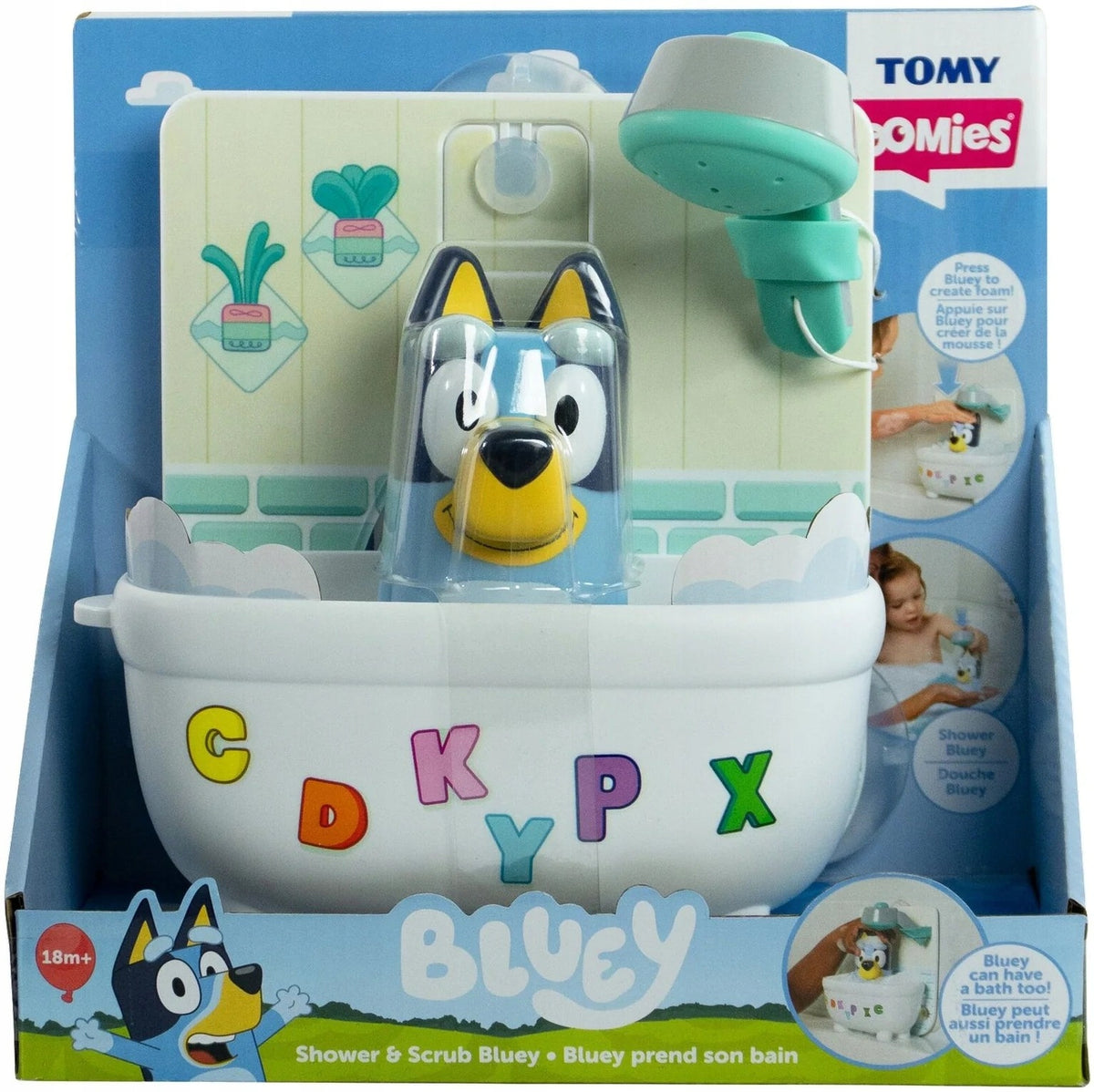TOMY Toomies Bluey Shower & Scrub Bluey Manufacturer code E73755