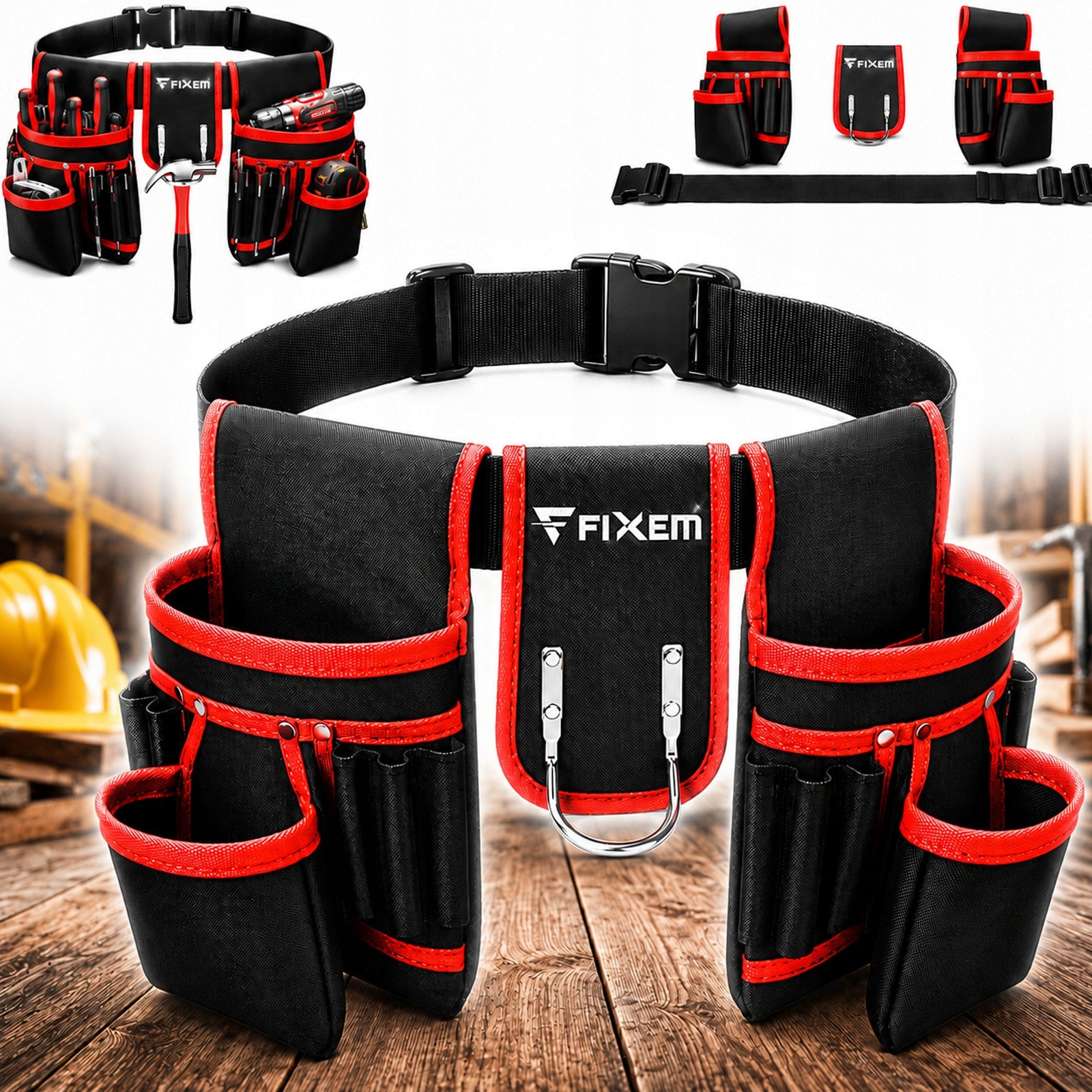 TOOL ASSEMBLY BELT FOR CONSTRUCTION TOOLS ADJUSTABLE 22 POCKETS