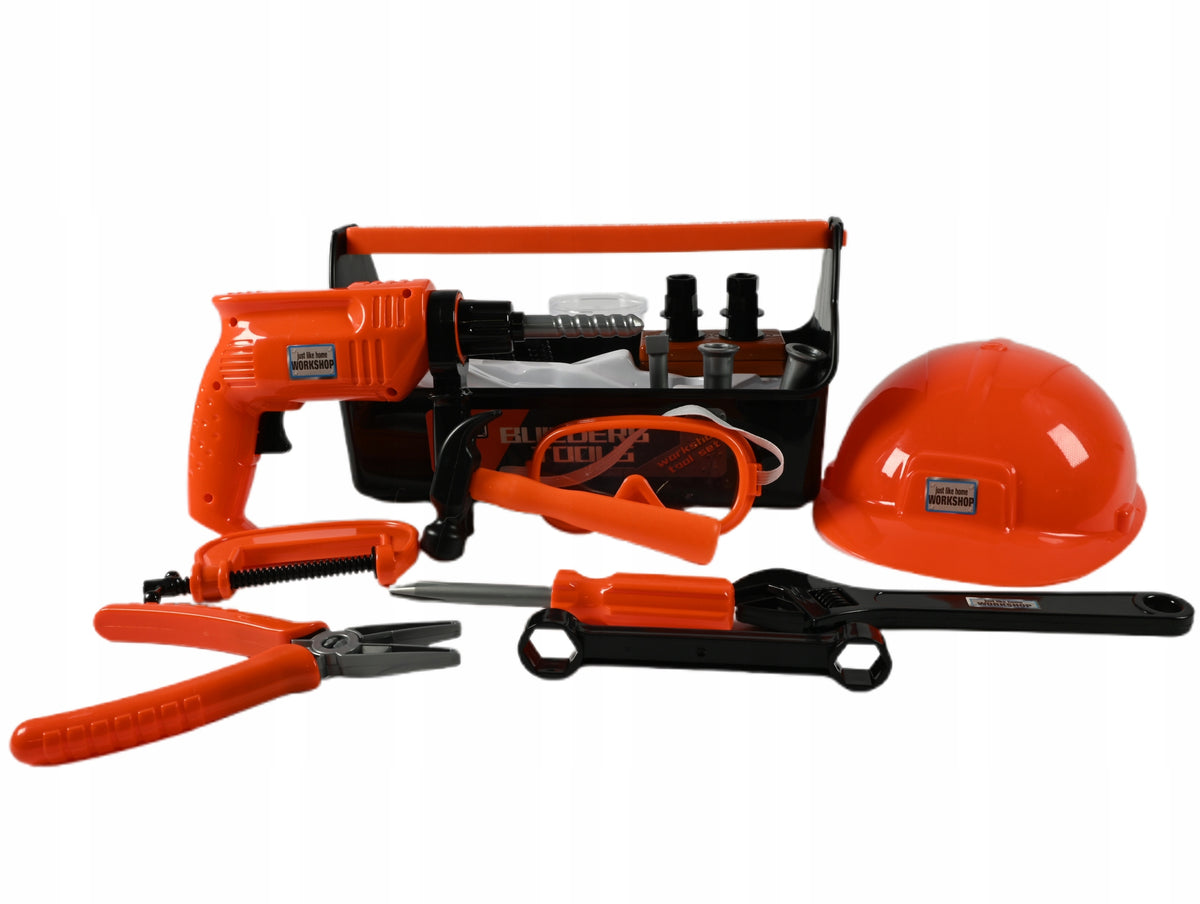TOOL BOX HELMET DRILL HAMMER TOOL SET FOR CHILDREN