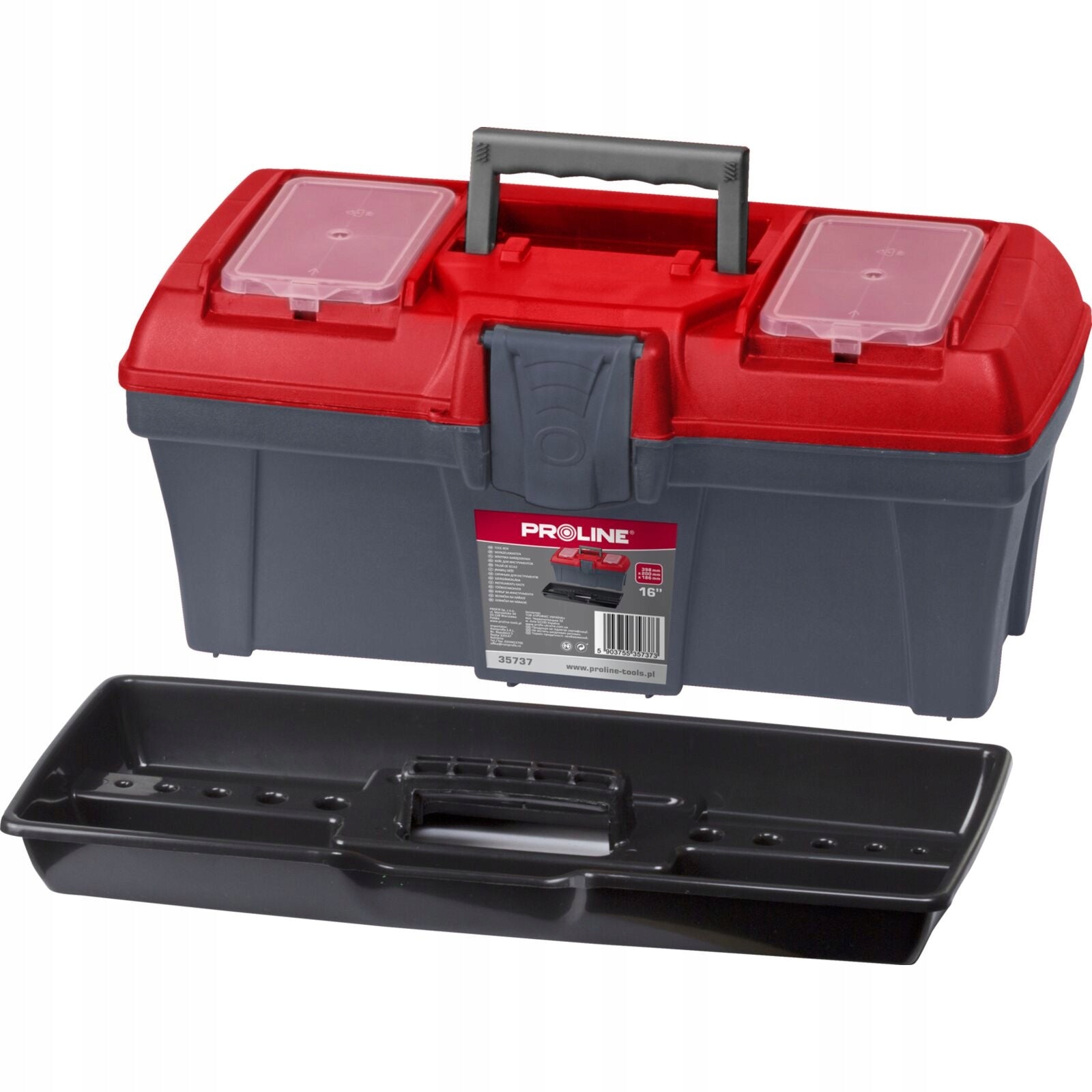 TOOL BOX WITH BUCKLE PLASTIC 16",398X200X186, PROLINE