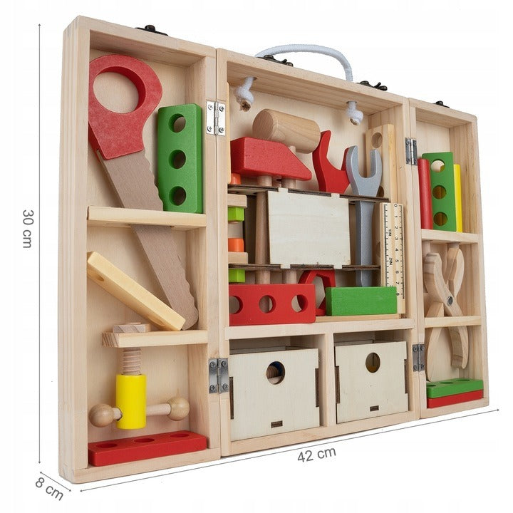 TOOL BOX WOODEN SUITCASE WORKSHOP Brand MalPlay