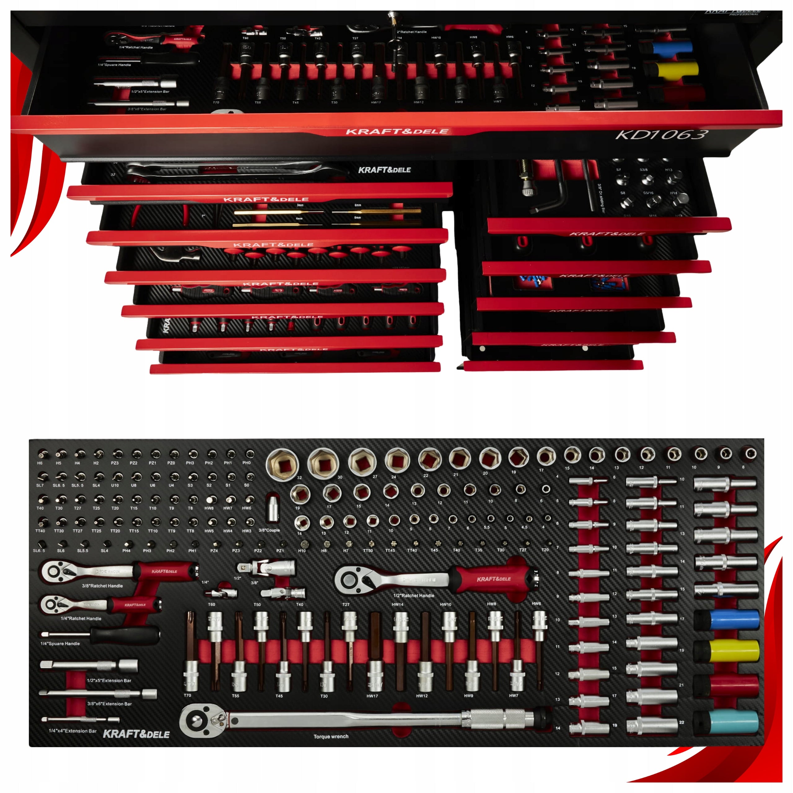 TOOL CABINET WITH WORKSHOP EQUIPMENT TOOL TROLLEY 479EL NEW* Manufacturer code SZAFKA WARSZTATOWA Z WYPOSAŻENIEM Wózek