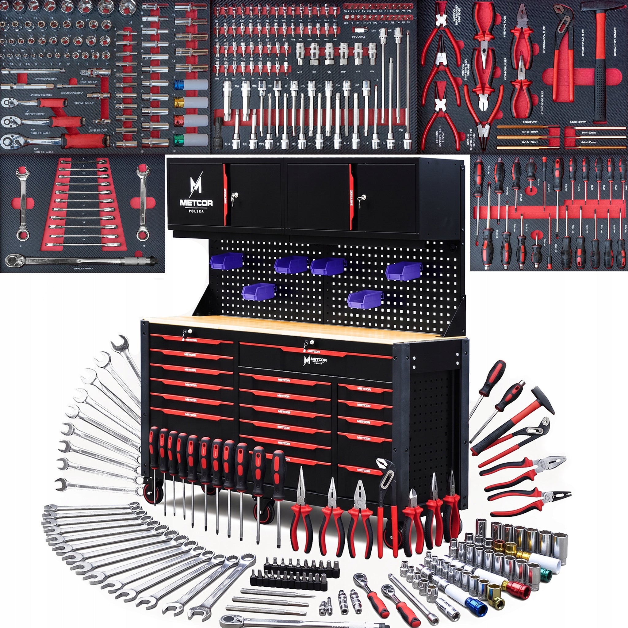TOOL CABINET WORKBENCH FURNITURE TOOL BOARD SET METCOR