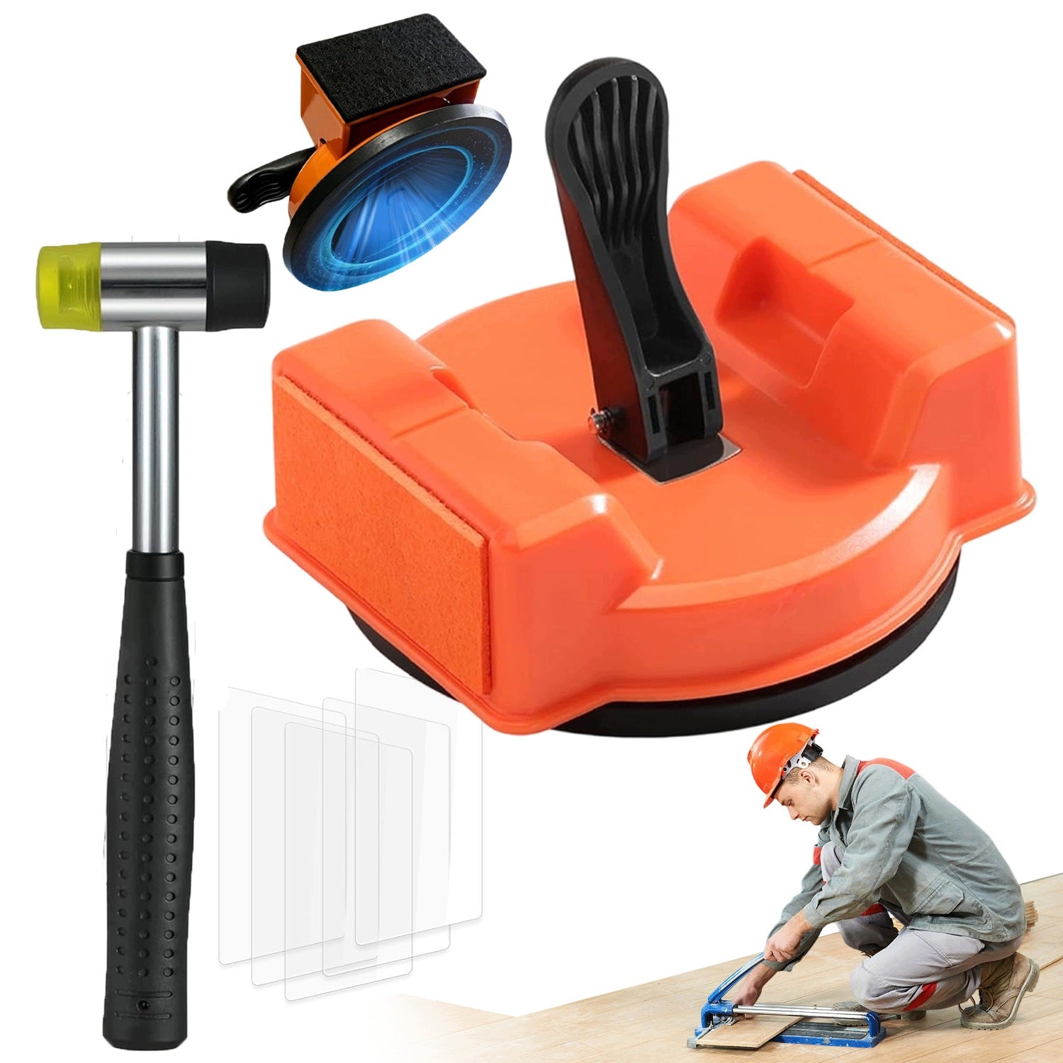 TOOL FOR REPAIRING GAPS IN THE FLOOR - STRONG SUCTION CUP DURABLE