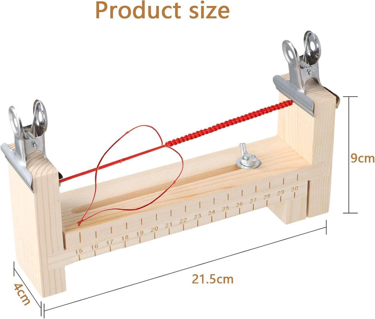 TOOL FOR WEAVING BRACELETS ADJUSTABLE WOODEN SET 22-35CM Brand no brand