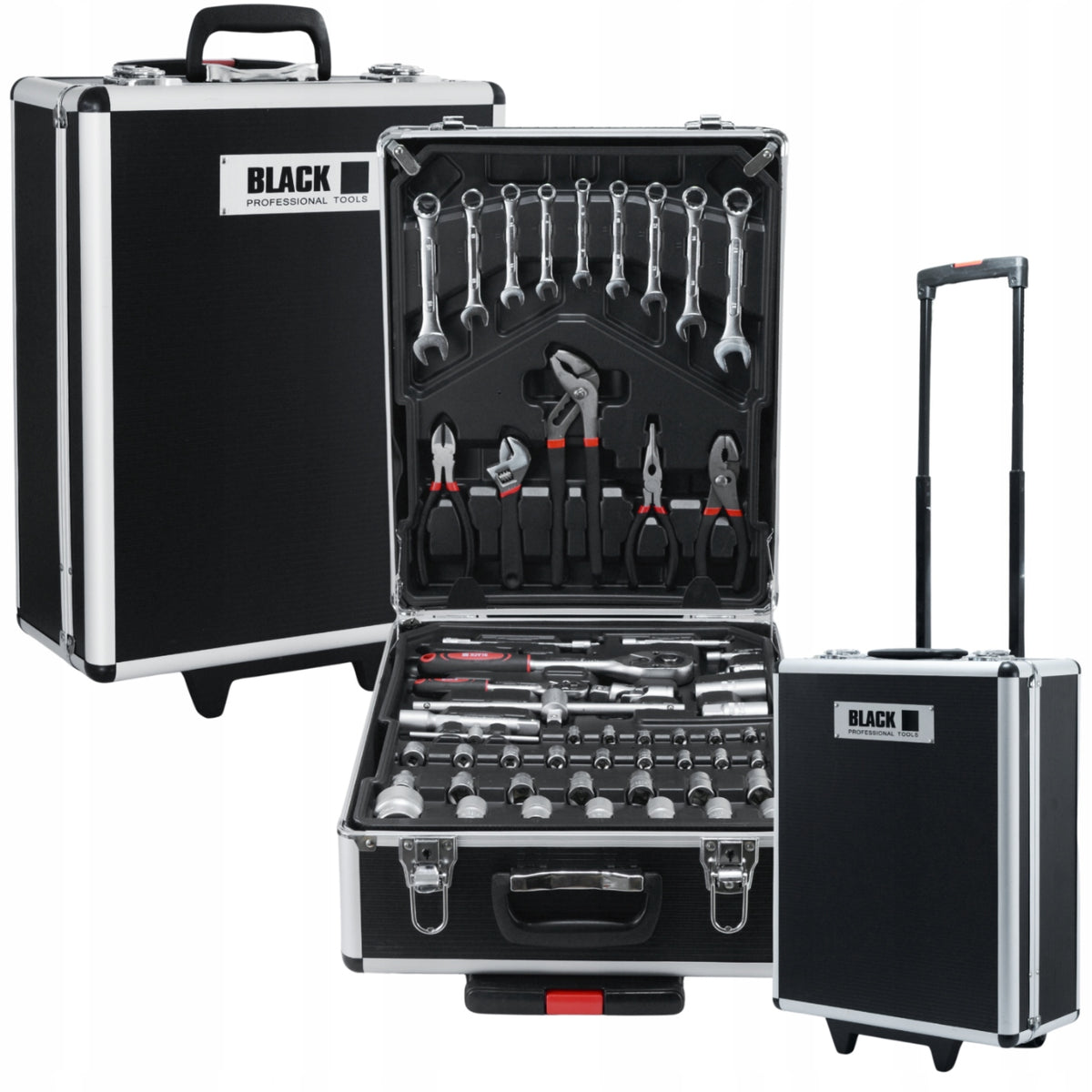 TOOL SET IN SUITCASE 187 ELE. KEYS BLACK CRV IN ELEGANT BOX Brand Black