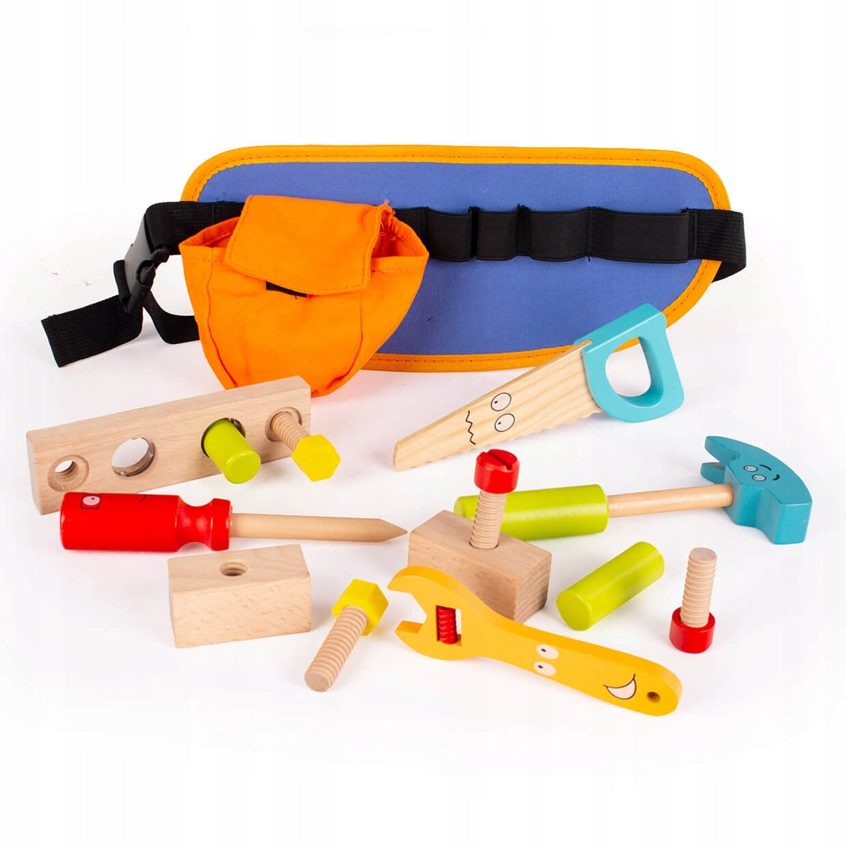 TOOL SET WOODEN BELT DIY MONTESSORI SMALL MOTOR SKILLS Packaging status original