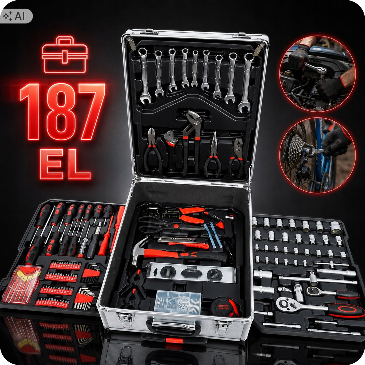 TOOL SOCKET WRENCH SET TOOL CASE SOCKET WRENCHES Packaging status original