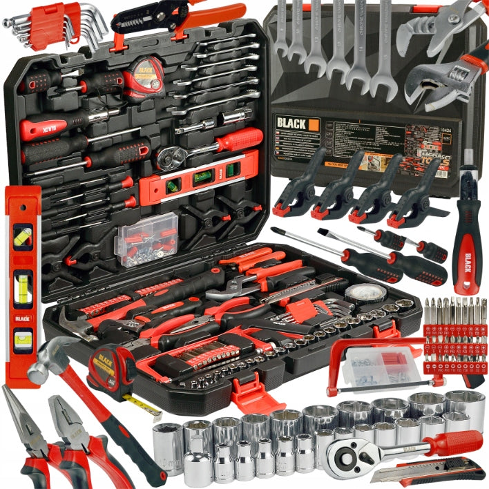 TOOL SOCKET WRENCH SET WRENCHES TOOL CASE 168 EL BLACK
