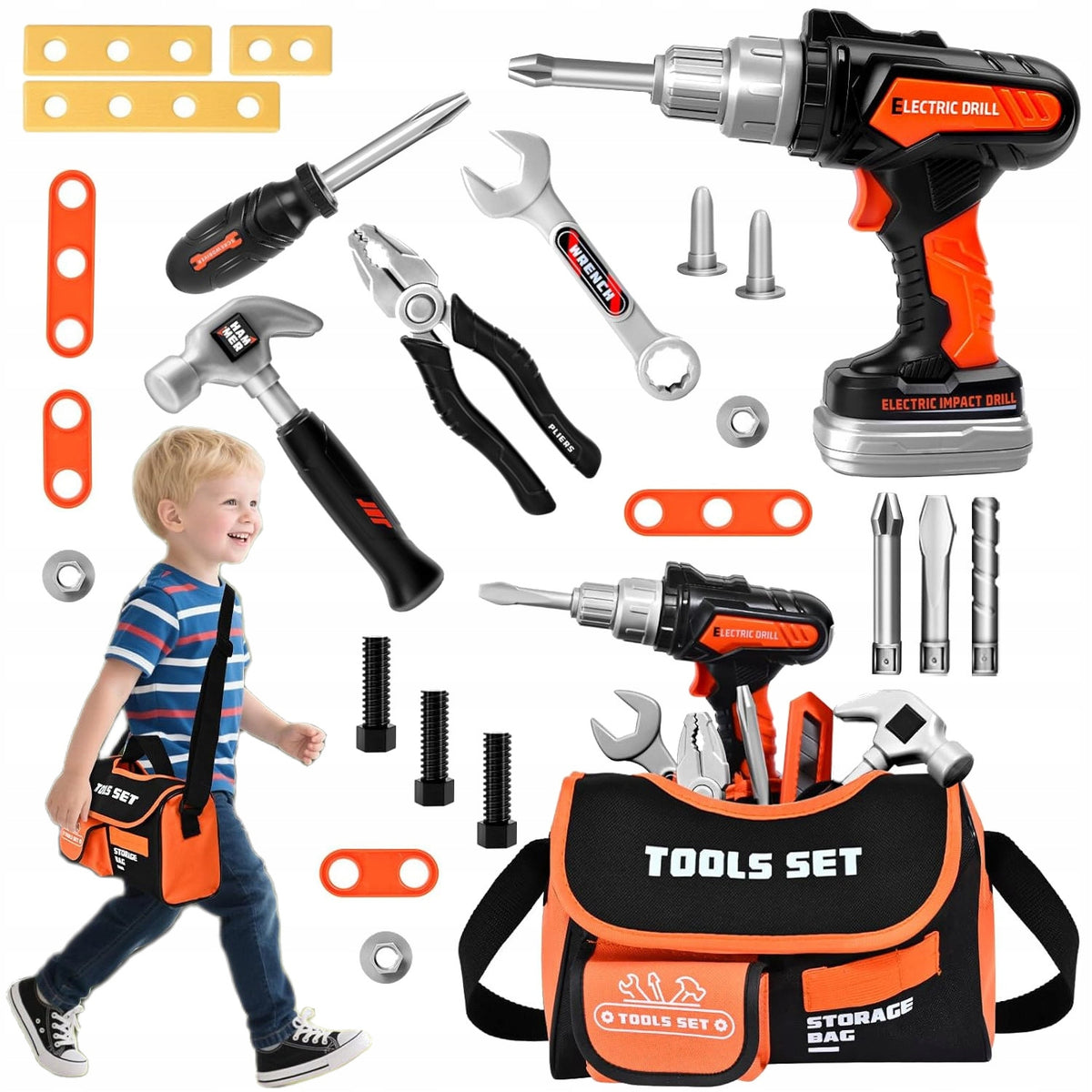 TOOLS FOR CHILDREN DIY KIT SCREWDRIVER WORKSHOP BAG GIFT