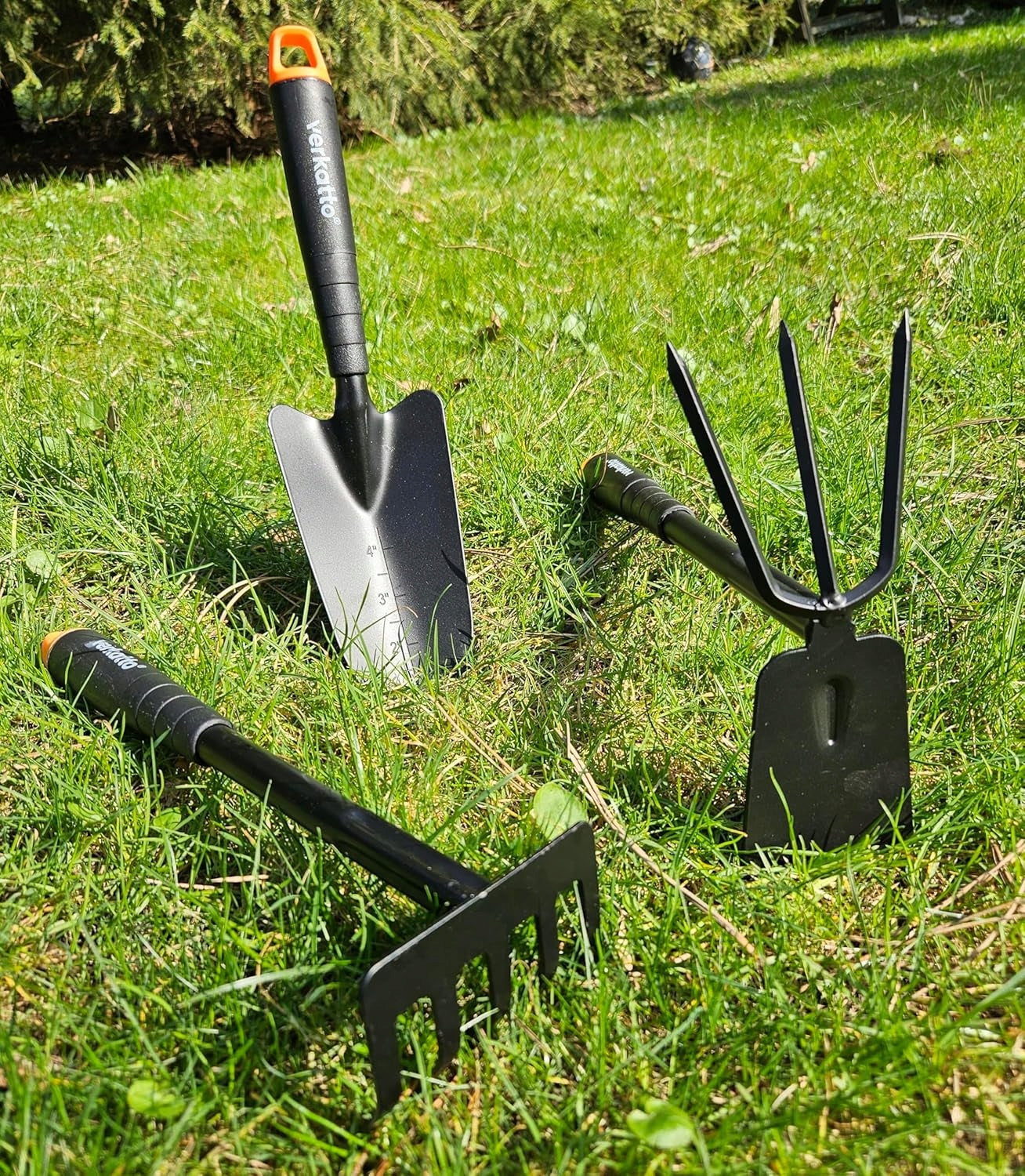 TOOLS GARDEN SET 3 ELEMENTS METAL STEEL STRONG HANDLE Power supply rechargeable battery