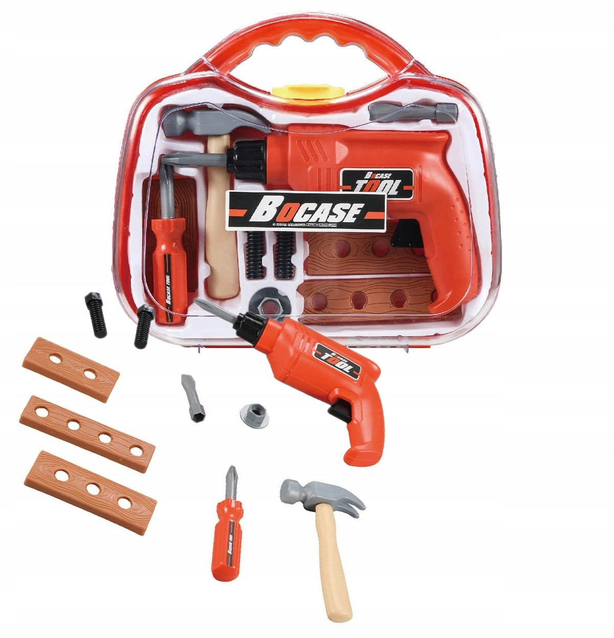 TOOLS IN CASE CONSTRUCTION TOOL SET FOR CHILDREN HAMMER DRILL Brand Midex