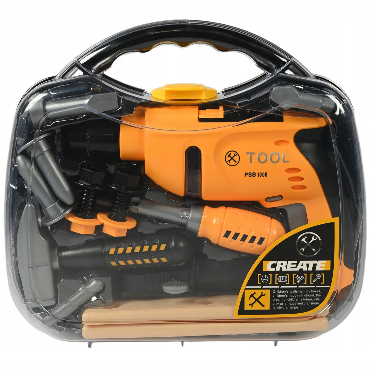 TOOLS IN CASE TOOL SET FOR CHILDREN HAMMER DRILL BATTERY OPERATED