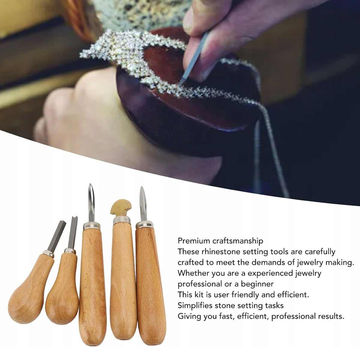TOOLS SET OF 5PCS FRAMING STONES PRECISION DURABLE JEWELRY Manufacturer code 5908182559758