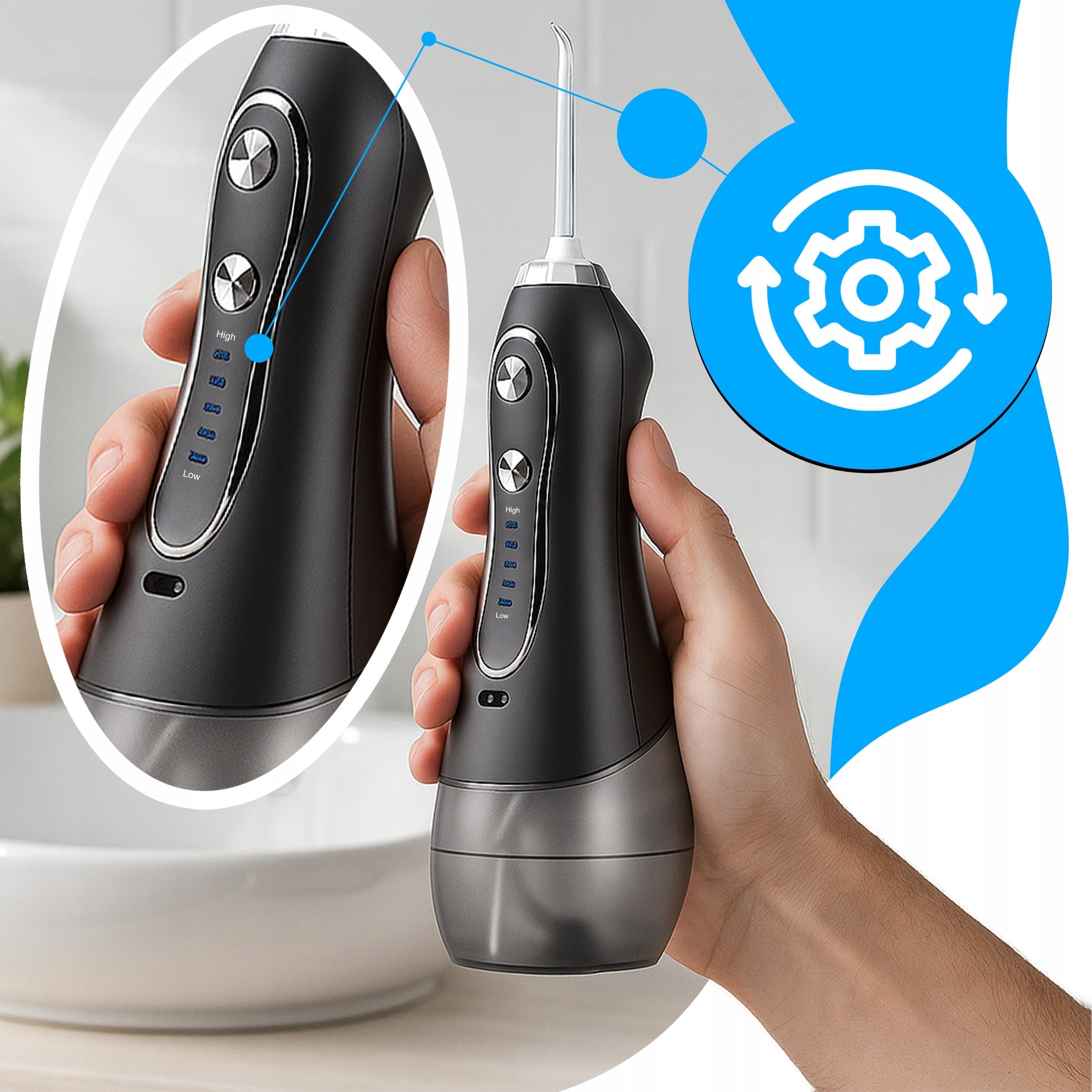 TOOTH IRRIGATOR 5 MODES 8 TIPS WIRELESS DENTAL 300ML CASE Brand no brand