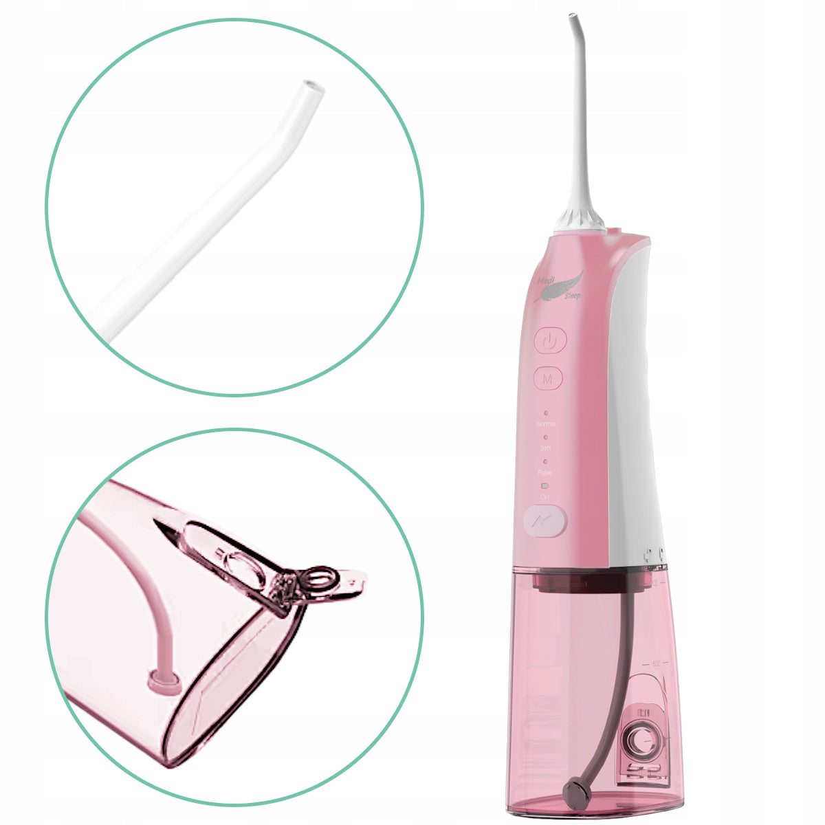 TOOTH IRRIGATOR PINK WIRELESS PULSED DENTAL 4 MODES 5 Manufacturer code IRG.R