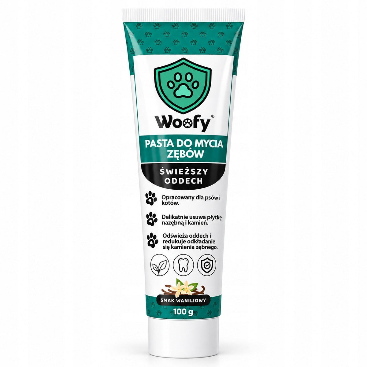TOOTHBRUSH AND TOOTHPASTE CLEANING TEETH FOR CAT DOG WOOFY 100g Packaging status original