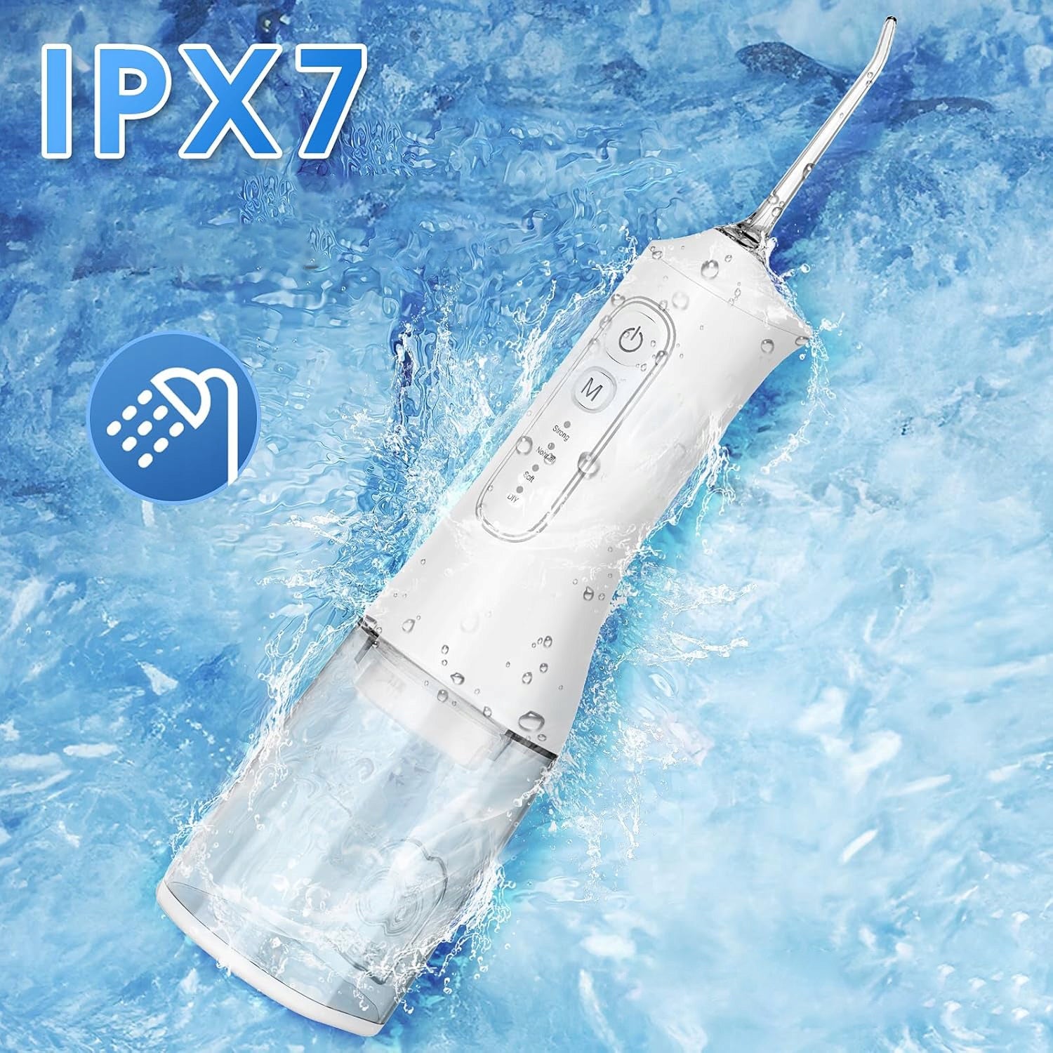 TOOTHBRUSH WIRELESS DENTAL STRONG 6NOZZLE BLACK IPX7 300ML Brand XMaster