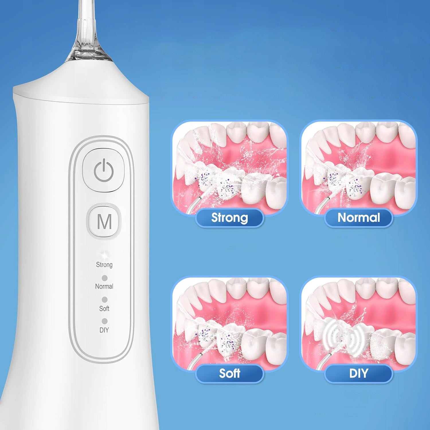 TOOTHBRUSH WIRELESS DENTAL STRONG 6NOZZLE BLACK IPX7 300ML Manufacturer code Irygator Jamy Ustnej z trybami pracy +5 dysz