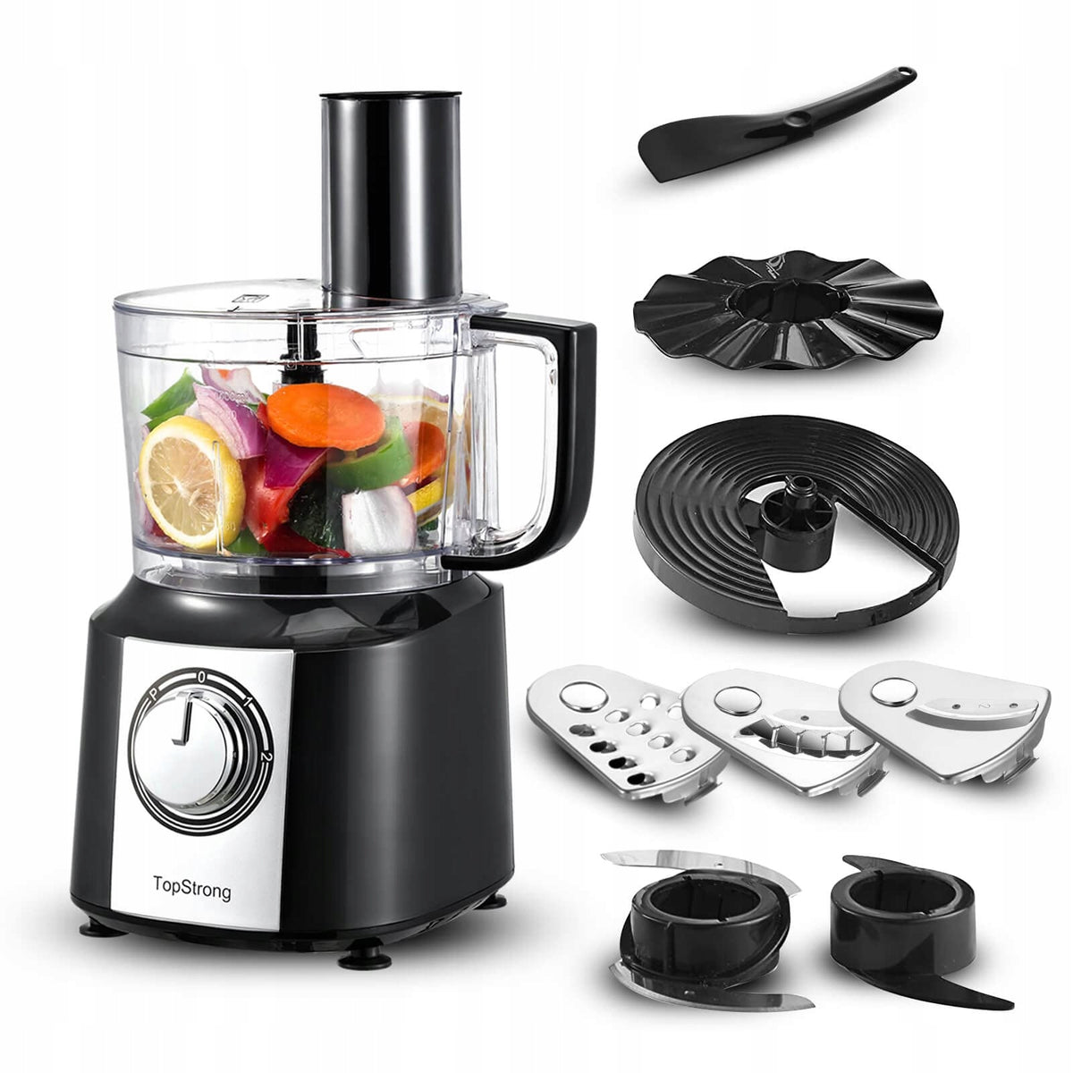 TOPSTRONG Food Processor 800W 2L Malakser With Three Cutting Disc