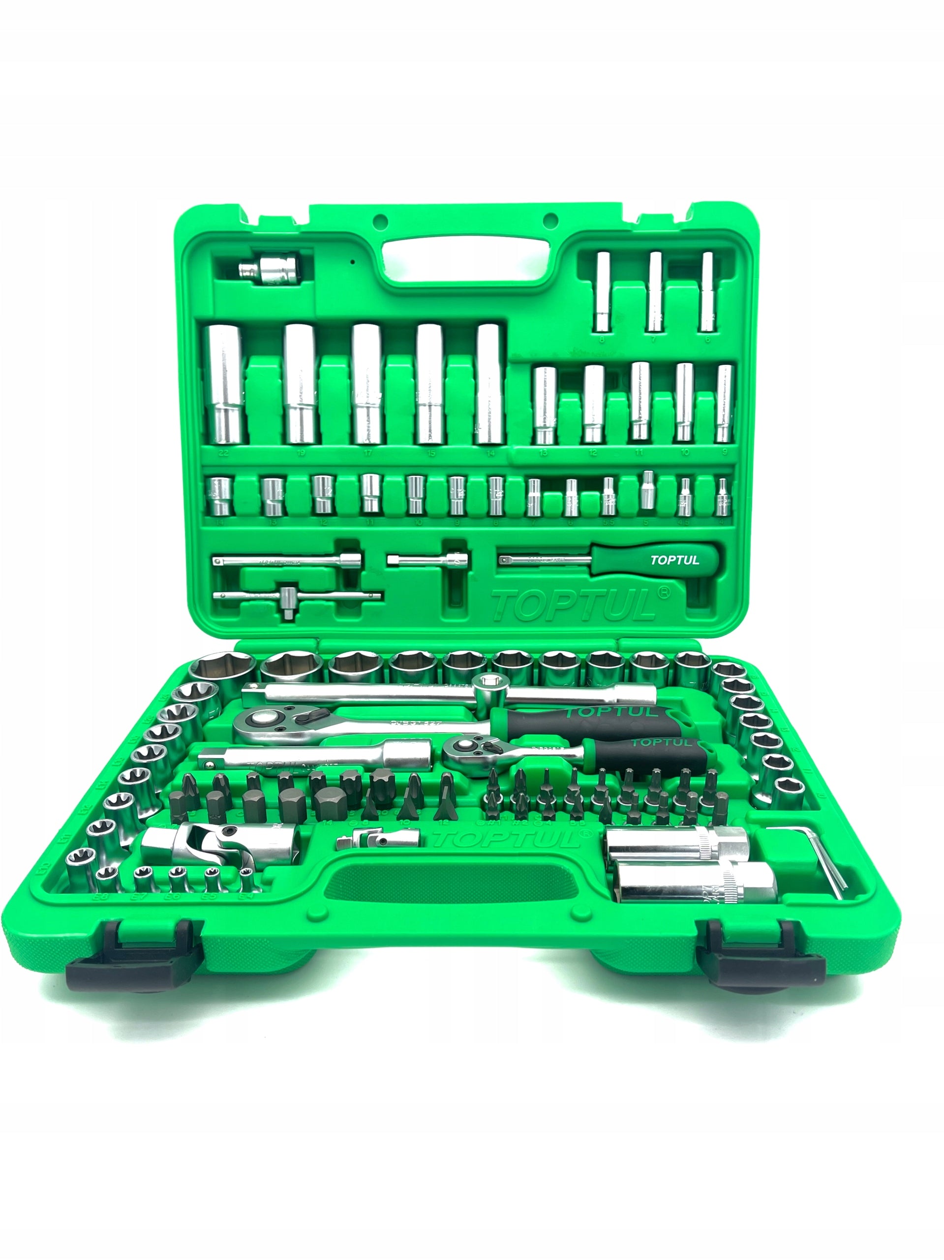 TOPTUL GCAI108R 108-Piece 1/4" 1/2" Tool Set