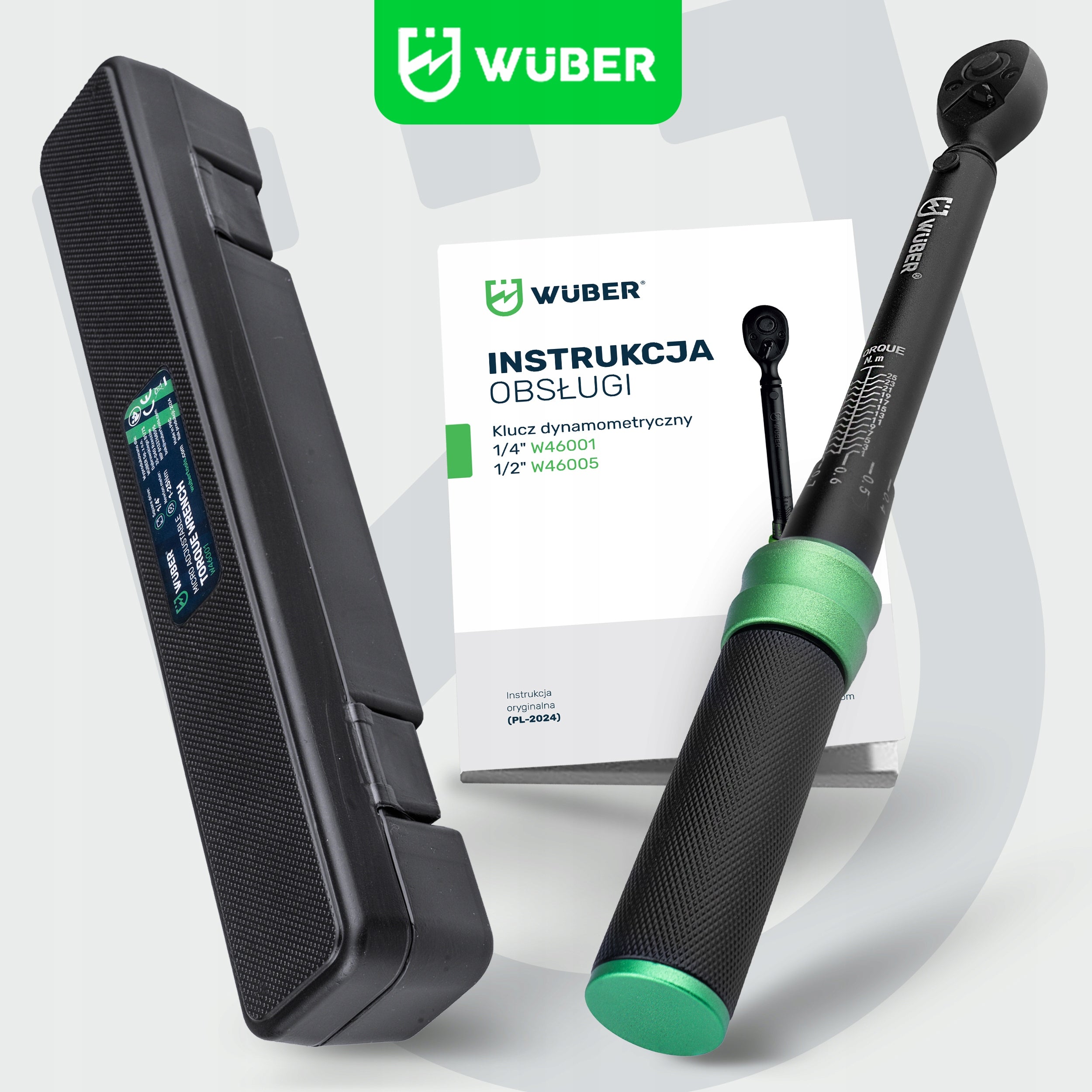 TORQUE WRENCH 1/4" WITH LOCK 1-25NM COMPLIANCE WITH ISO 6789 CRV CASE Brand Wuber