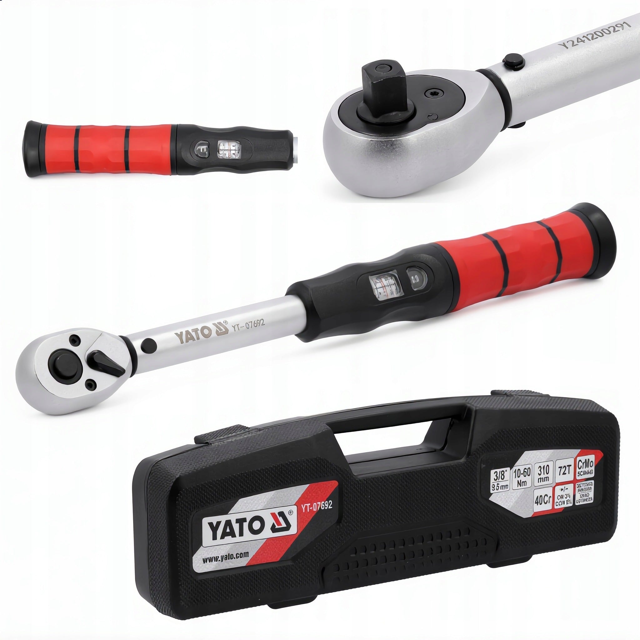 TORQUE WRENCH 3/8" 10-60NM with ergonomic handle YATO YT-07692