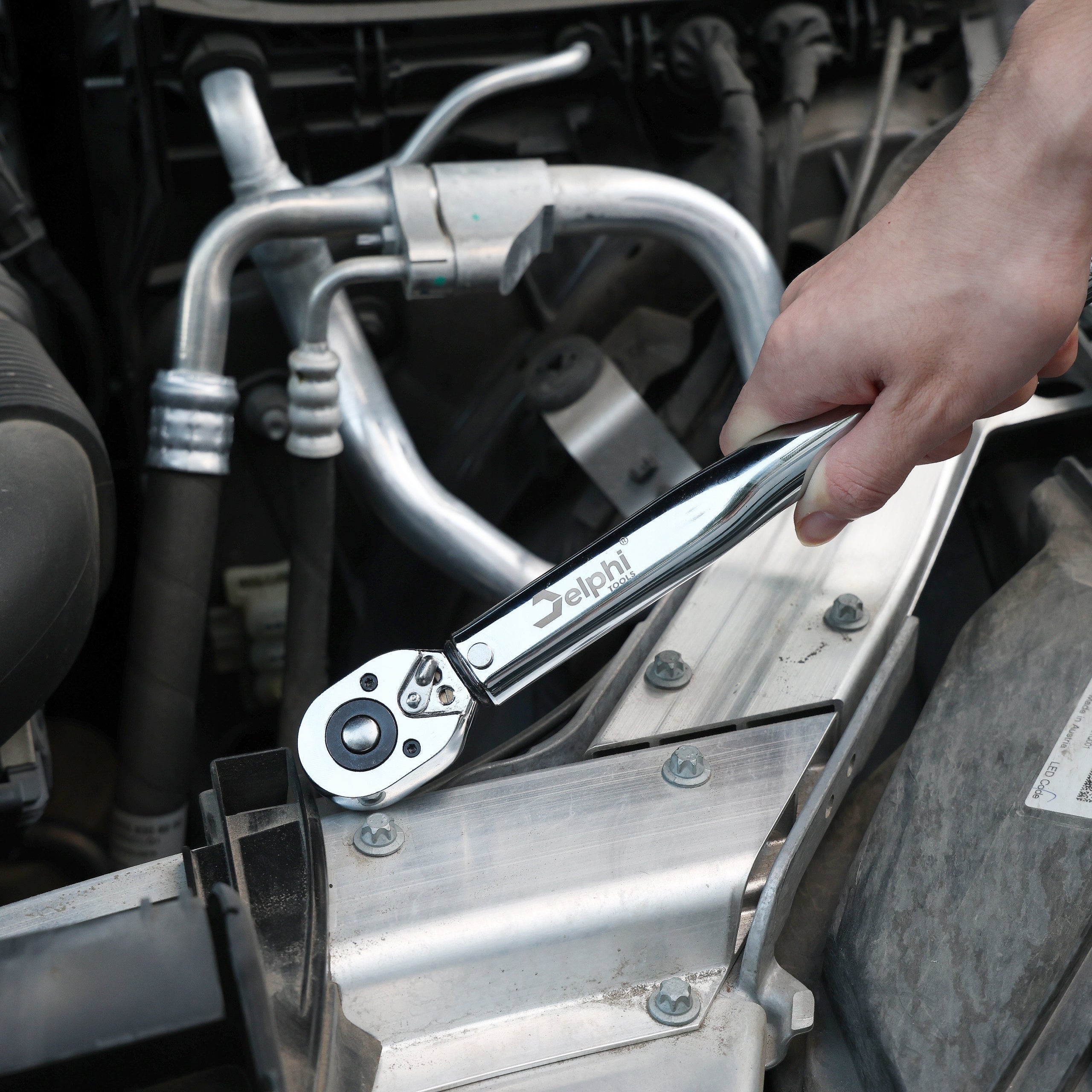 TORQUE WRENCH Delphi 7-112Nm 3/8" with LOCK STEEL CrMO +- 4% Manufacturer code Klucz Dynamometryczny 3/8"