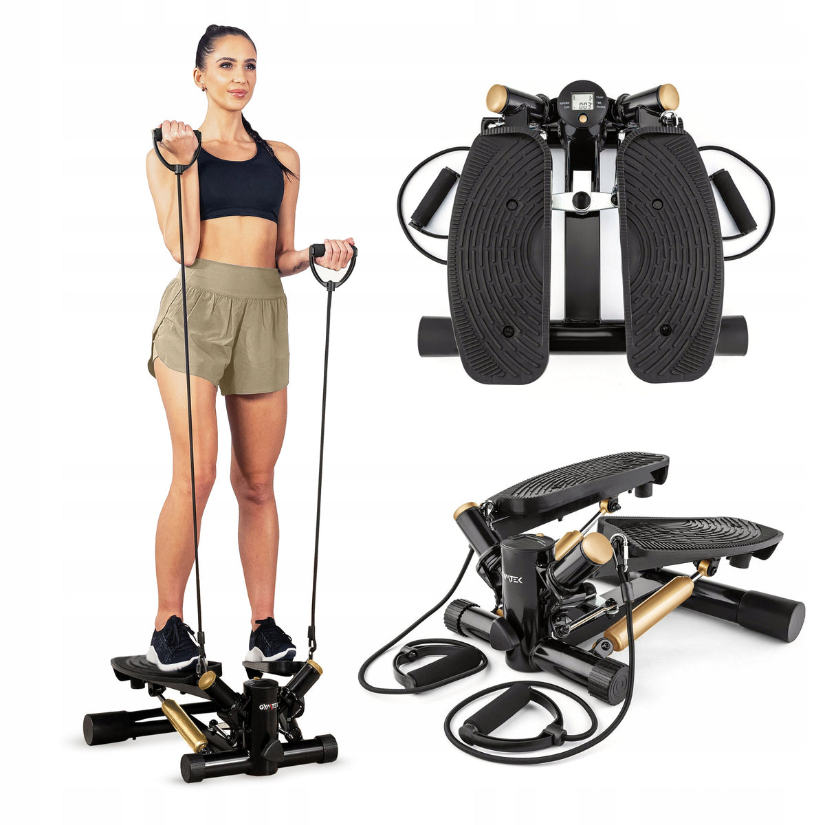TORSION STEPPER WITH EXPANDERS LINKS FOR EXERCISES COUNTER XST500 GYMTEK