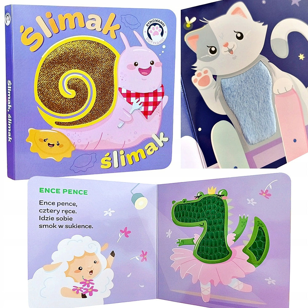 TOUCH BOOK WITH INSERTS WITH WELL-KNOWN RHYMES SNAIL KE