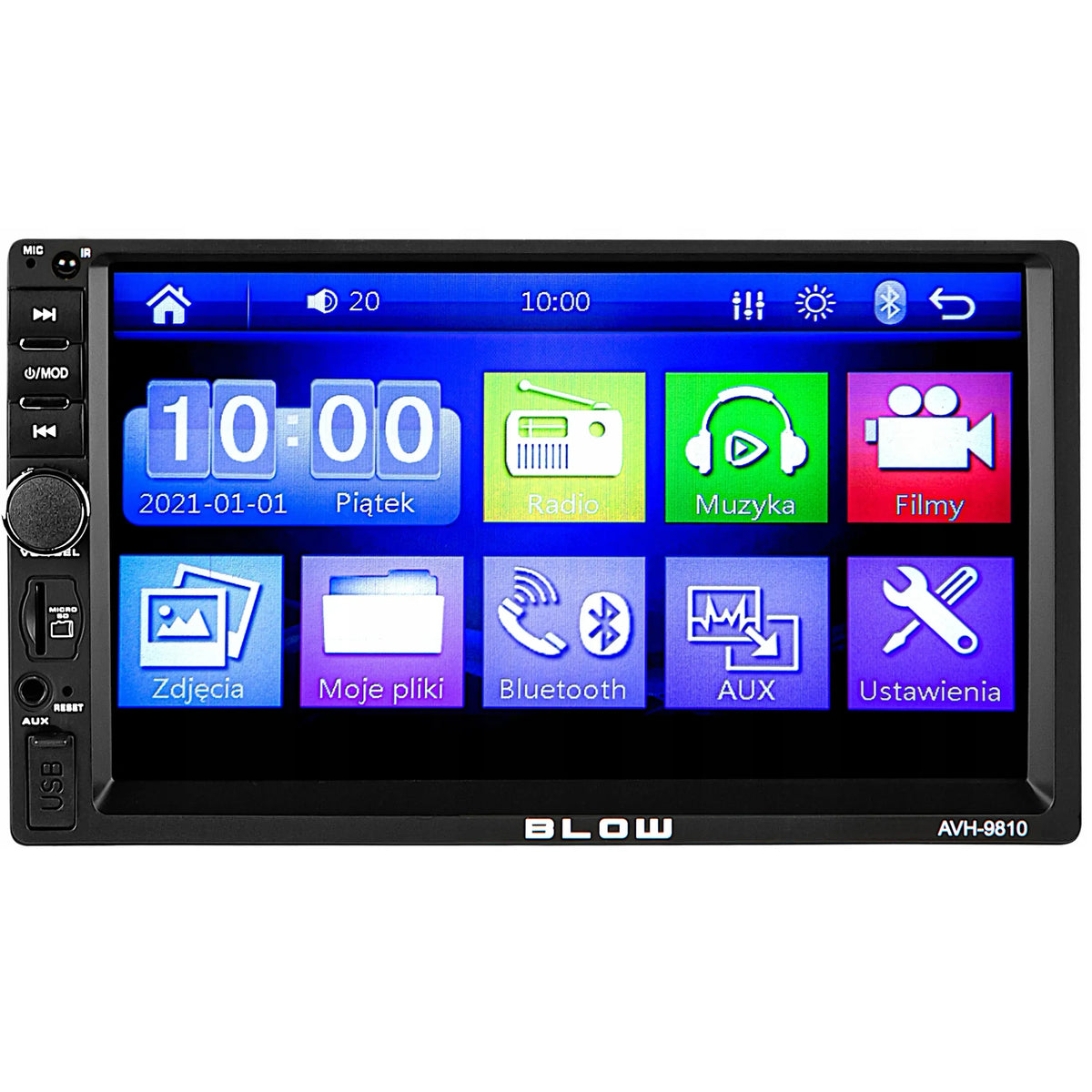 TOUCH CAR RADIO MULTIMEDIA STATION 2DIN 7' BT SD AUX USB REMOTE CONTROL Model AVH-9810