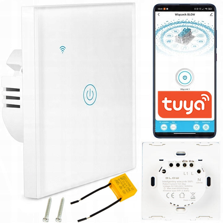 TOUCH SWITCH GLASS LIGHT FI60 LED WHITE WiFi Tuya SMART HOME LIFE