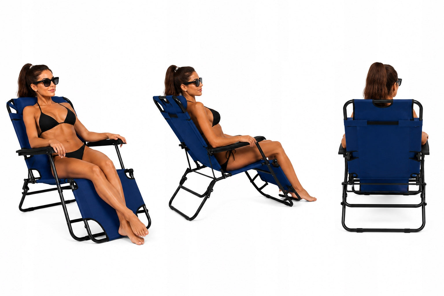 TOURIST BEACH CHAIR NAVY BLUE Kind sunbed