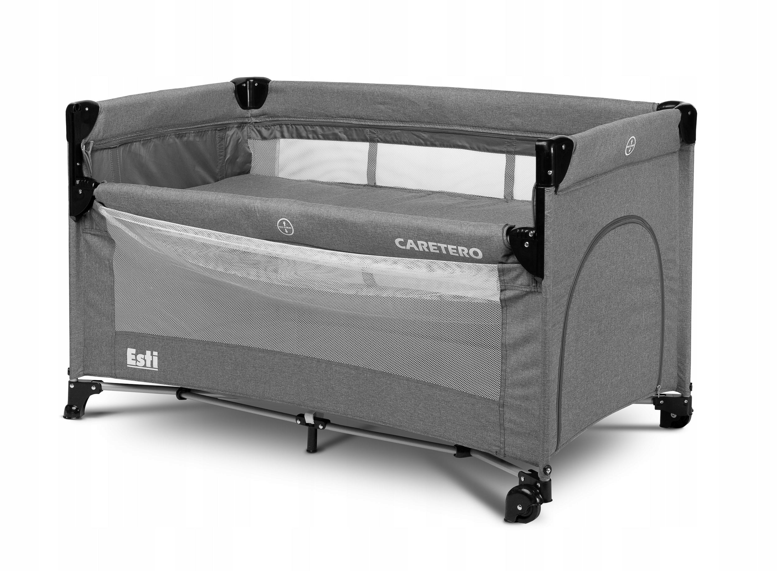 TOURIST COT 3in1 ESTI WITH LOWERED SIDE GRAPHITE Two-level Manufacturer code TERO-3301